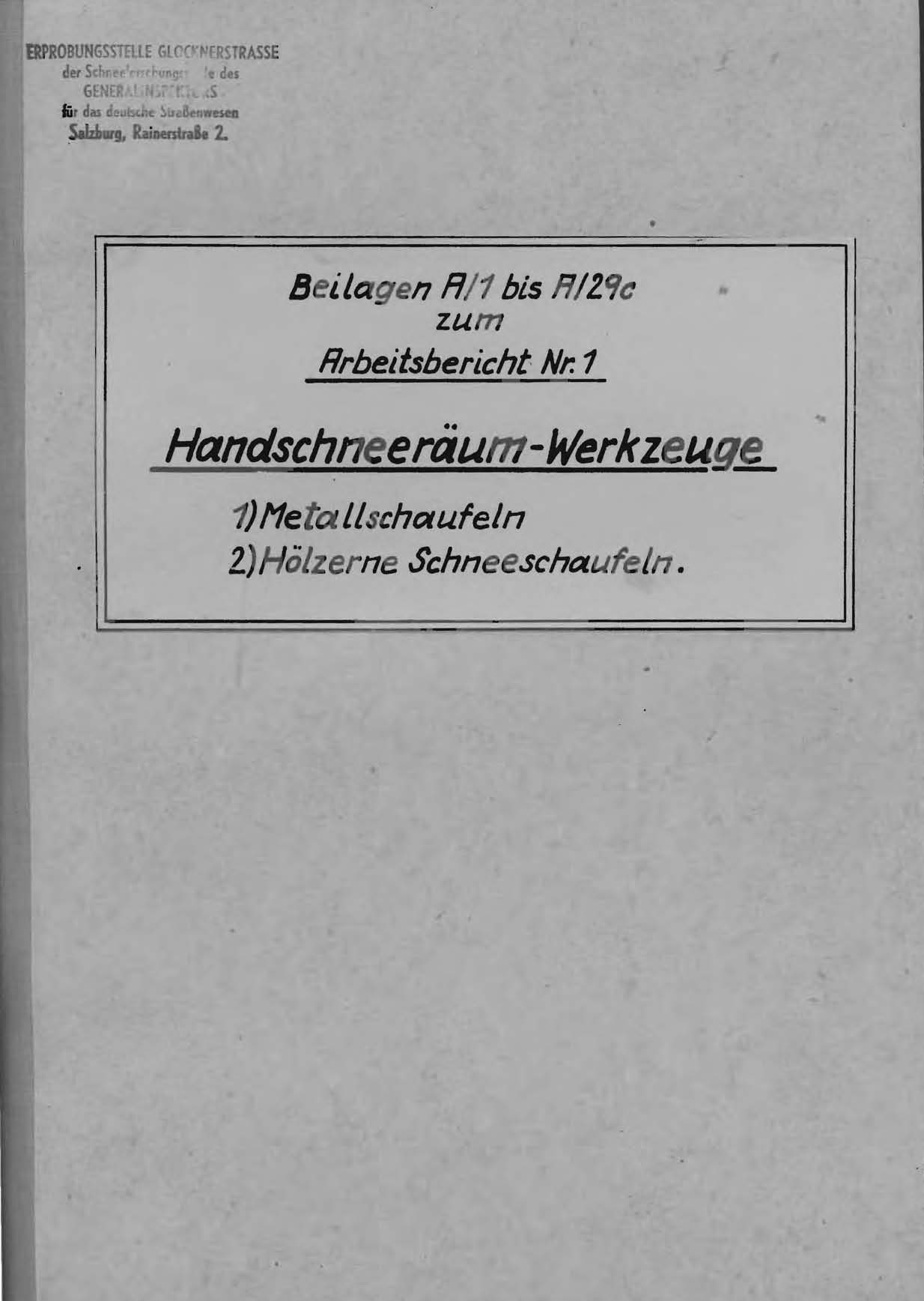 Handschneeräum-Werkzeuge