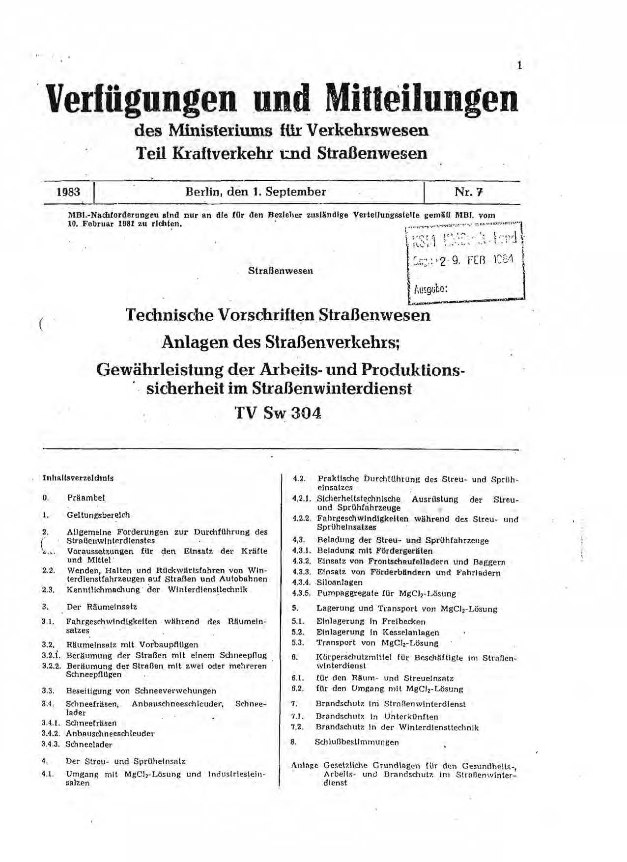 Verfügungen und Mitteilungen