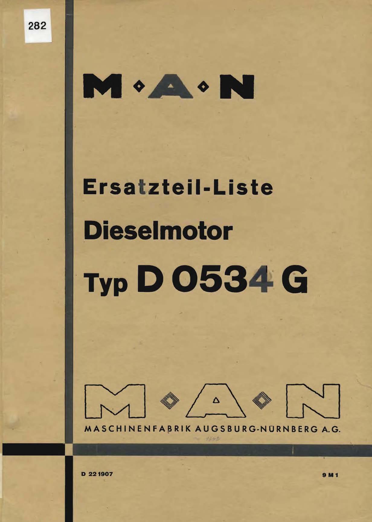 Ersatzteil-Liste Dieselmotor Typ D 0534G