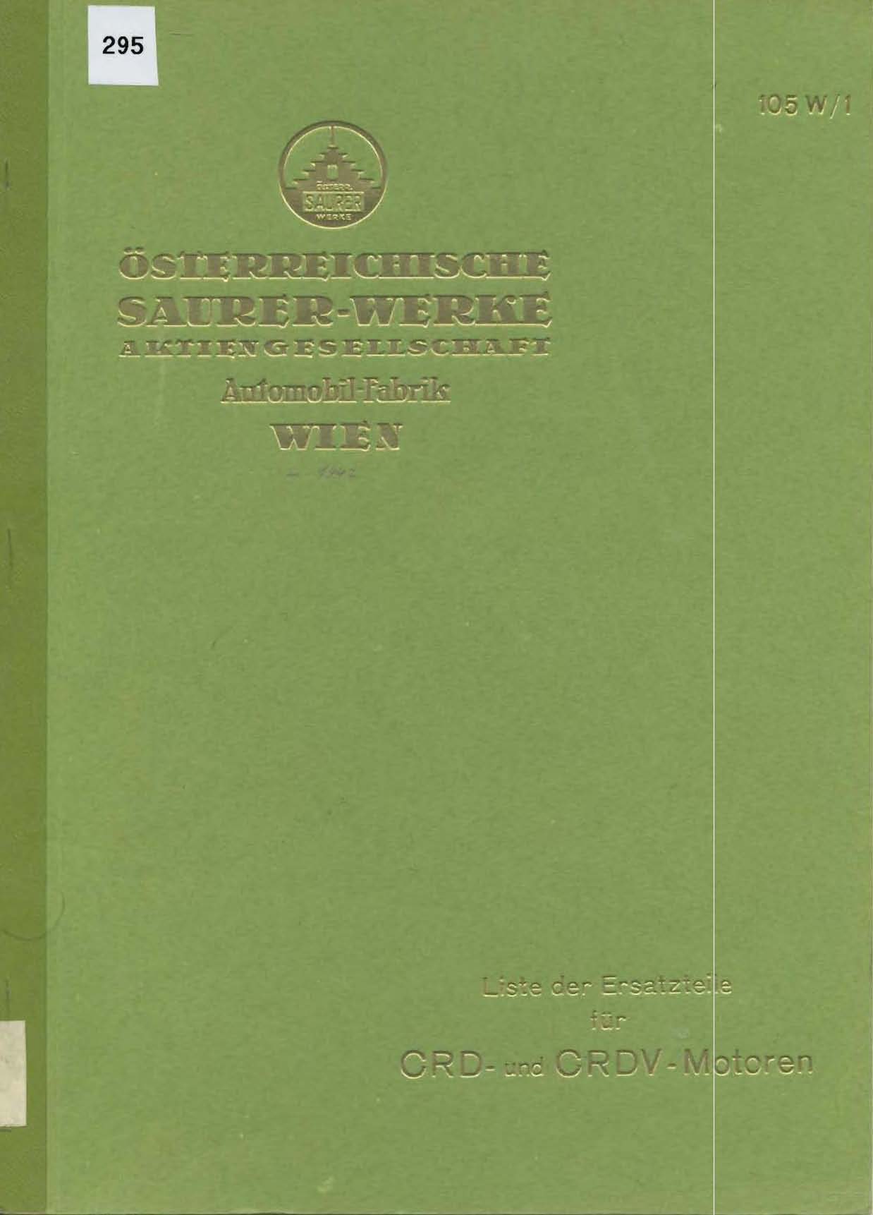 Liste der Ersatzteile für CRD- und CRDV- Motoren