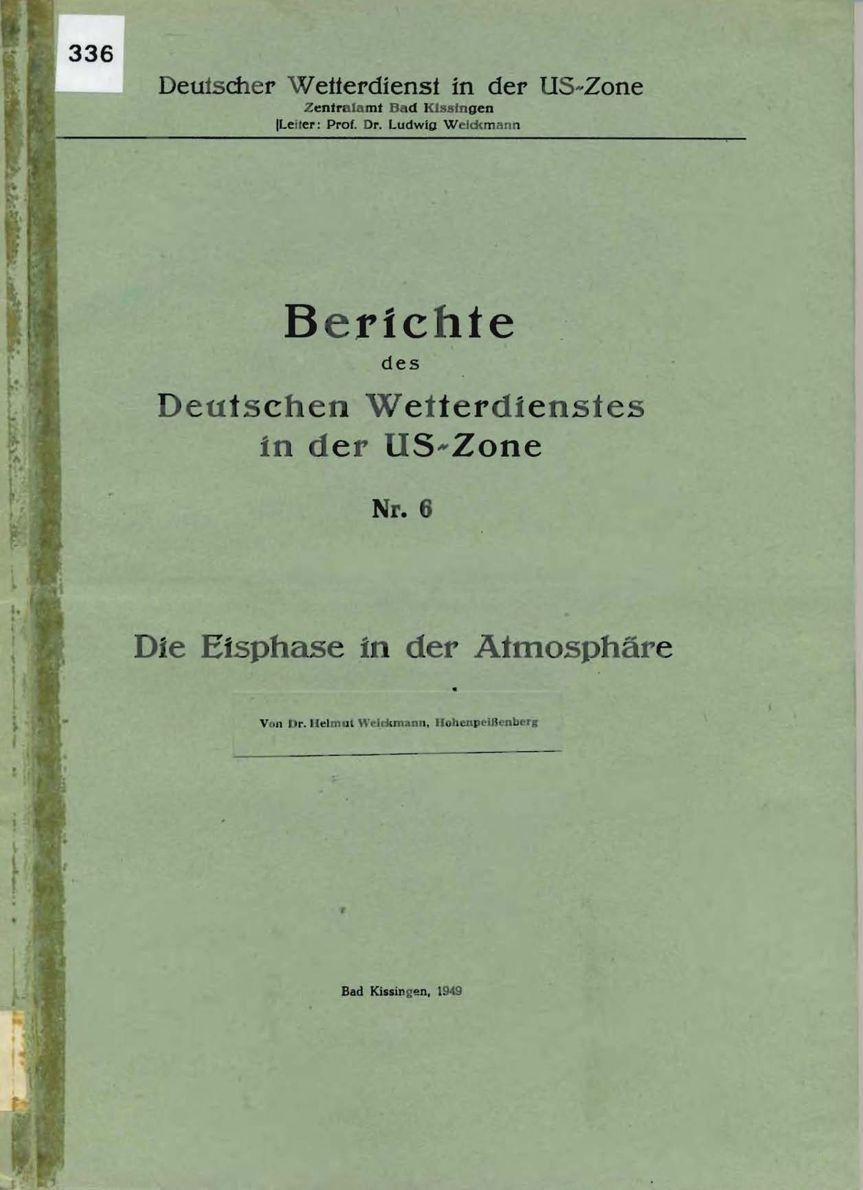 Berichte des Deutschen Wetterdienstes in der US-Zone, Nr. 6
