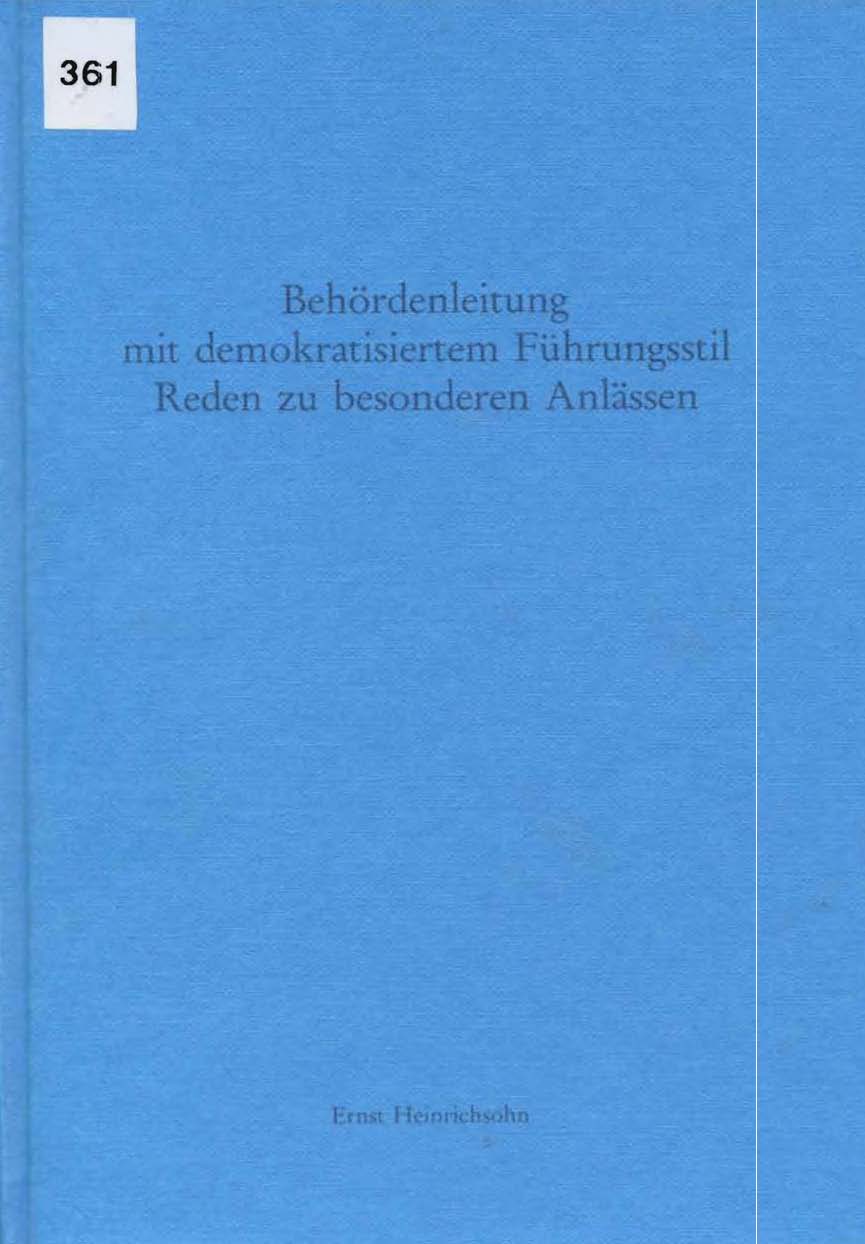 Behördenanleitung mit demokratisierten Führungsstil