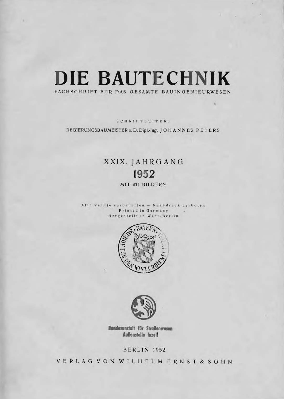 Die Bautechnik