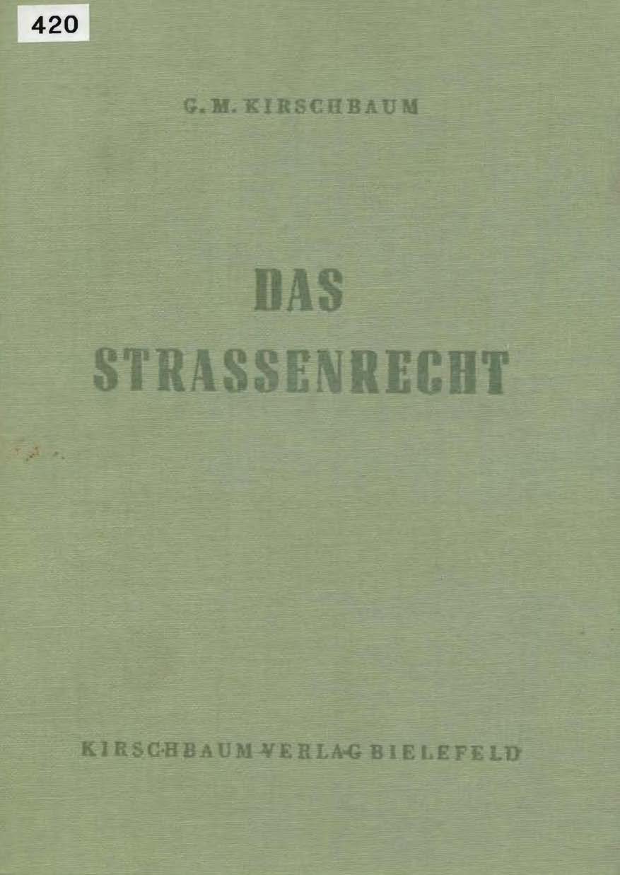 Das Strassenrecht