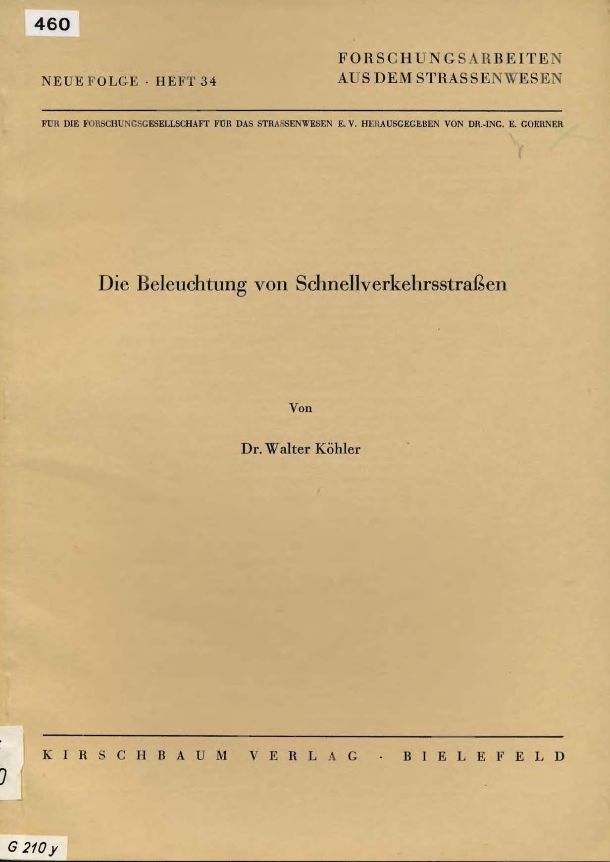 Die Beleuchtung von Schnellverkehrsstraßen