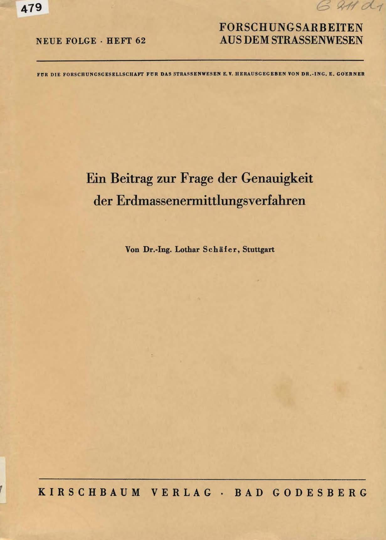 Ein Beitrag zur Frage der Genauigkeit der Erdmassenermittlungsverfahren