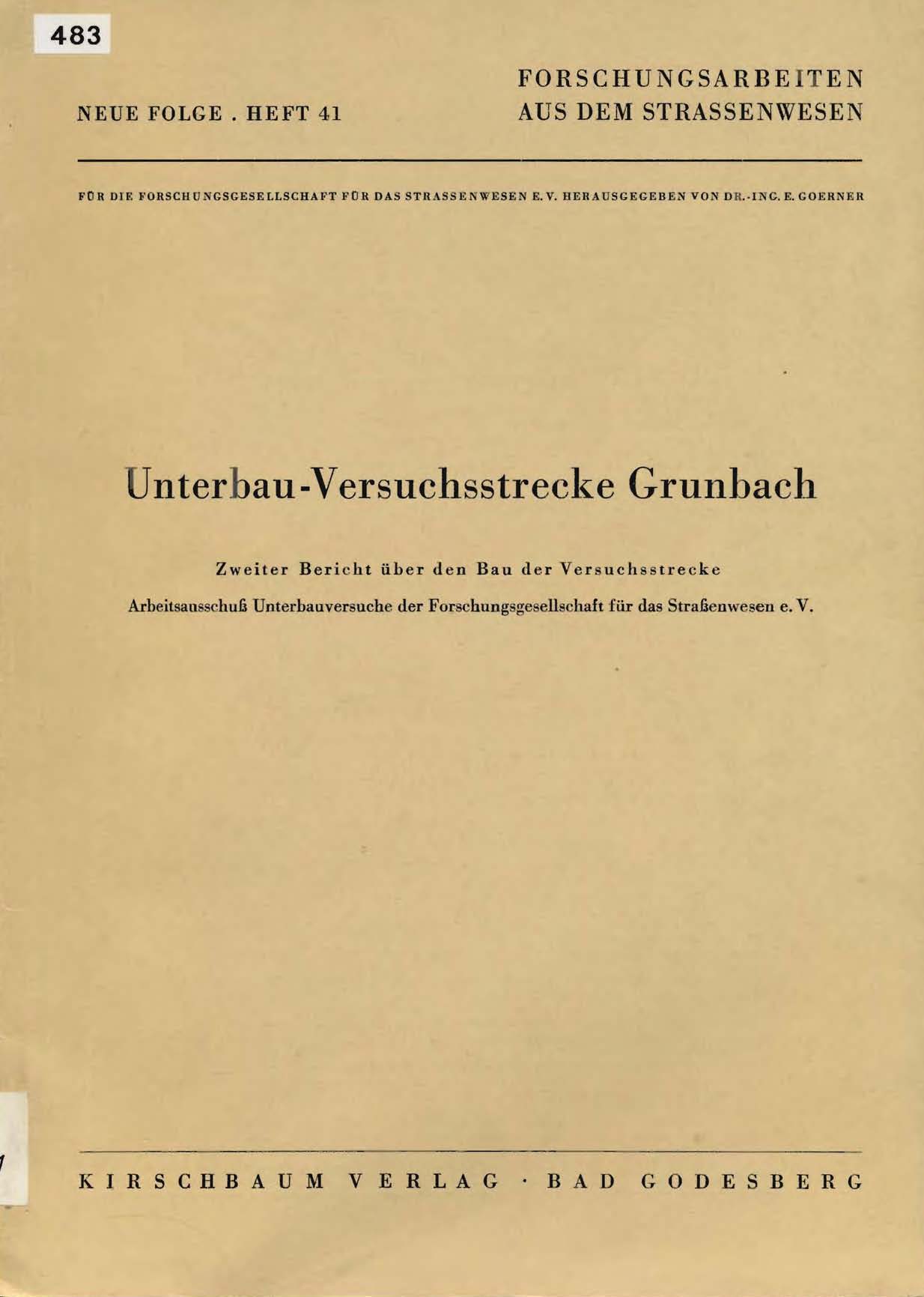 Unterbau-Versuchsstrecke Grubach