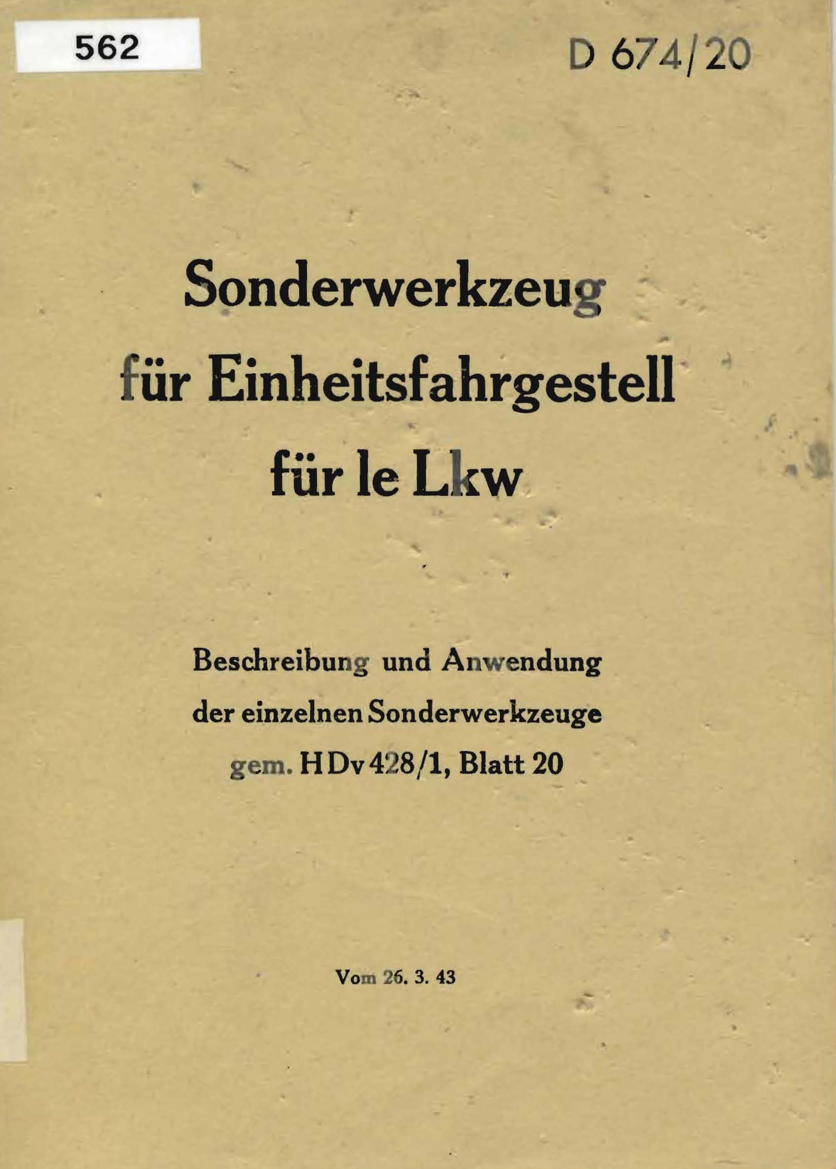 Sonderwerkzeug für Einheitsfahrgestell für Ie Lkw