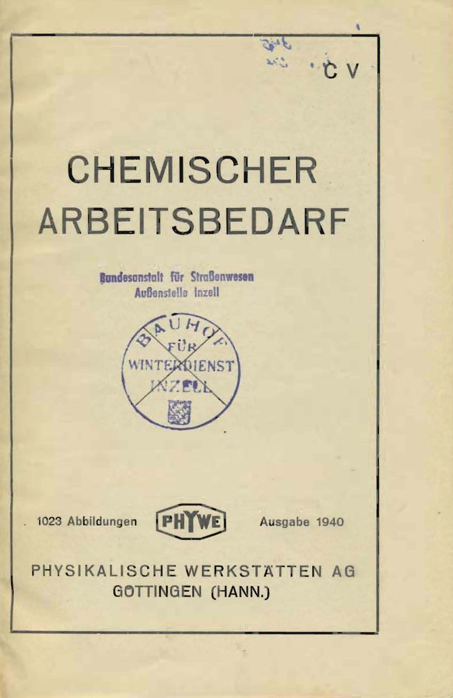 Chemischer Arbeitsbedarf