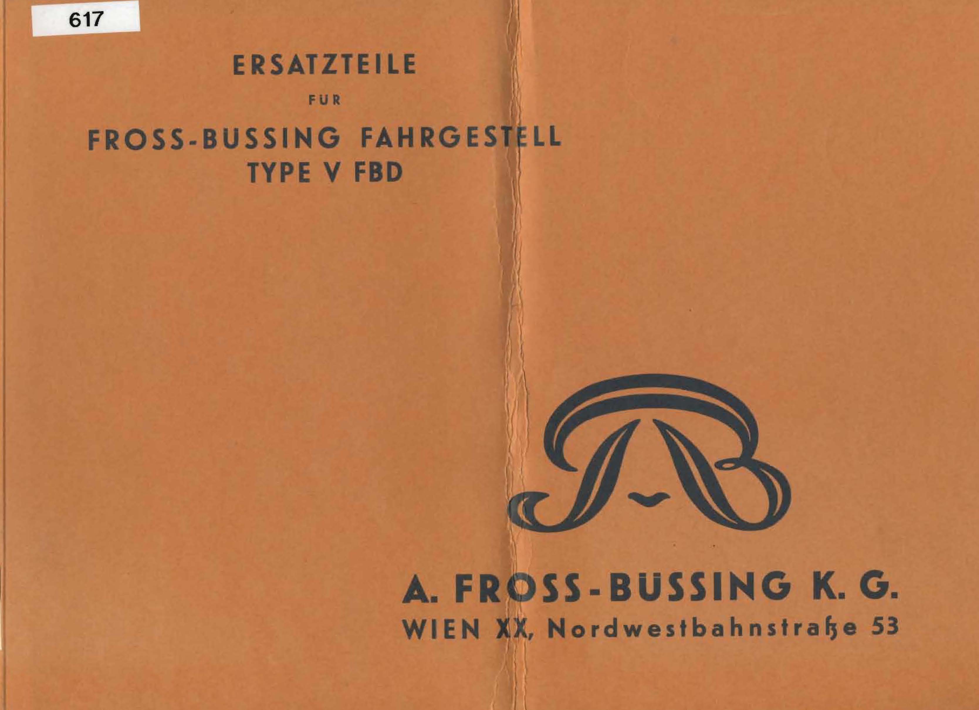 Ersatzteile für Fross-Büssing Fahrgestell Type V FBD