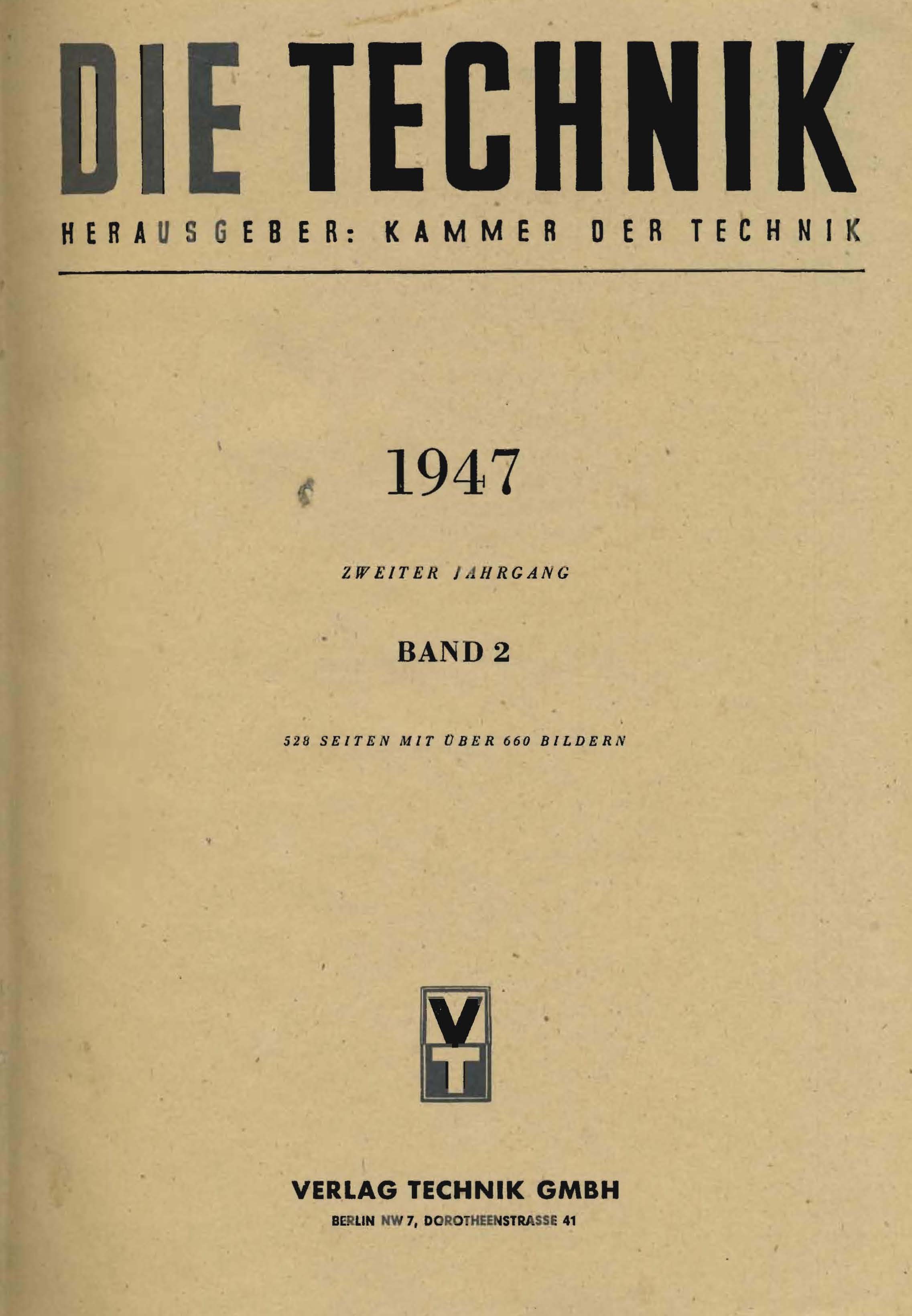 Die Technik, 1947, Zweiter Jahrgang, Band 2