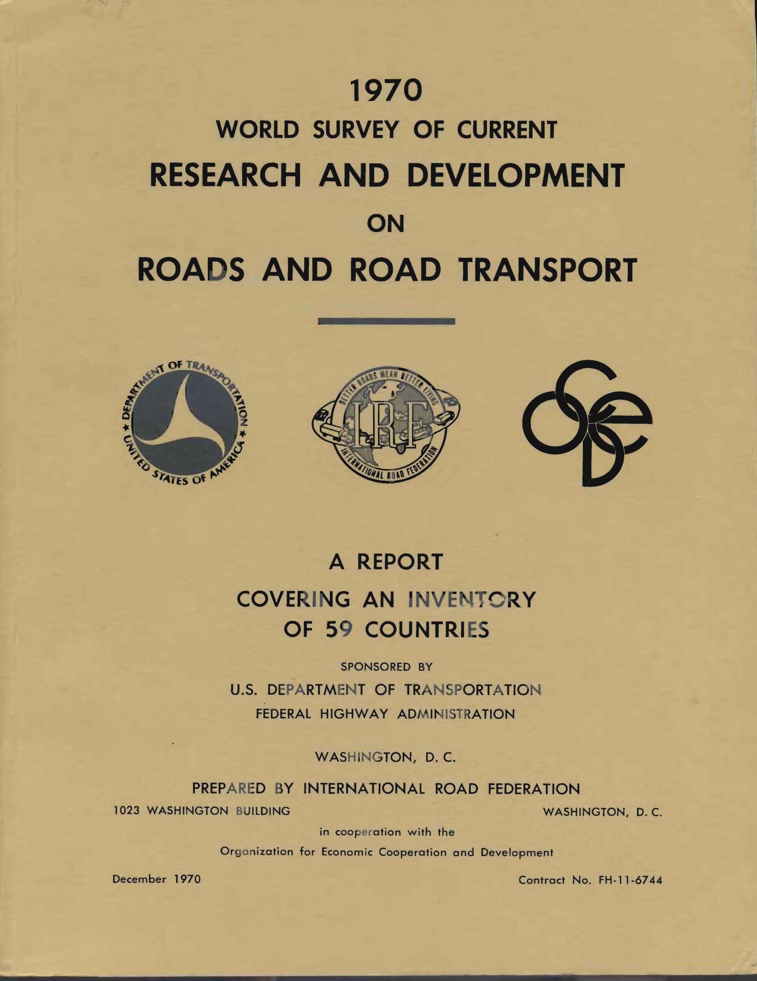 Research and Development on Roads and Road Transport
