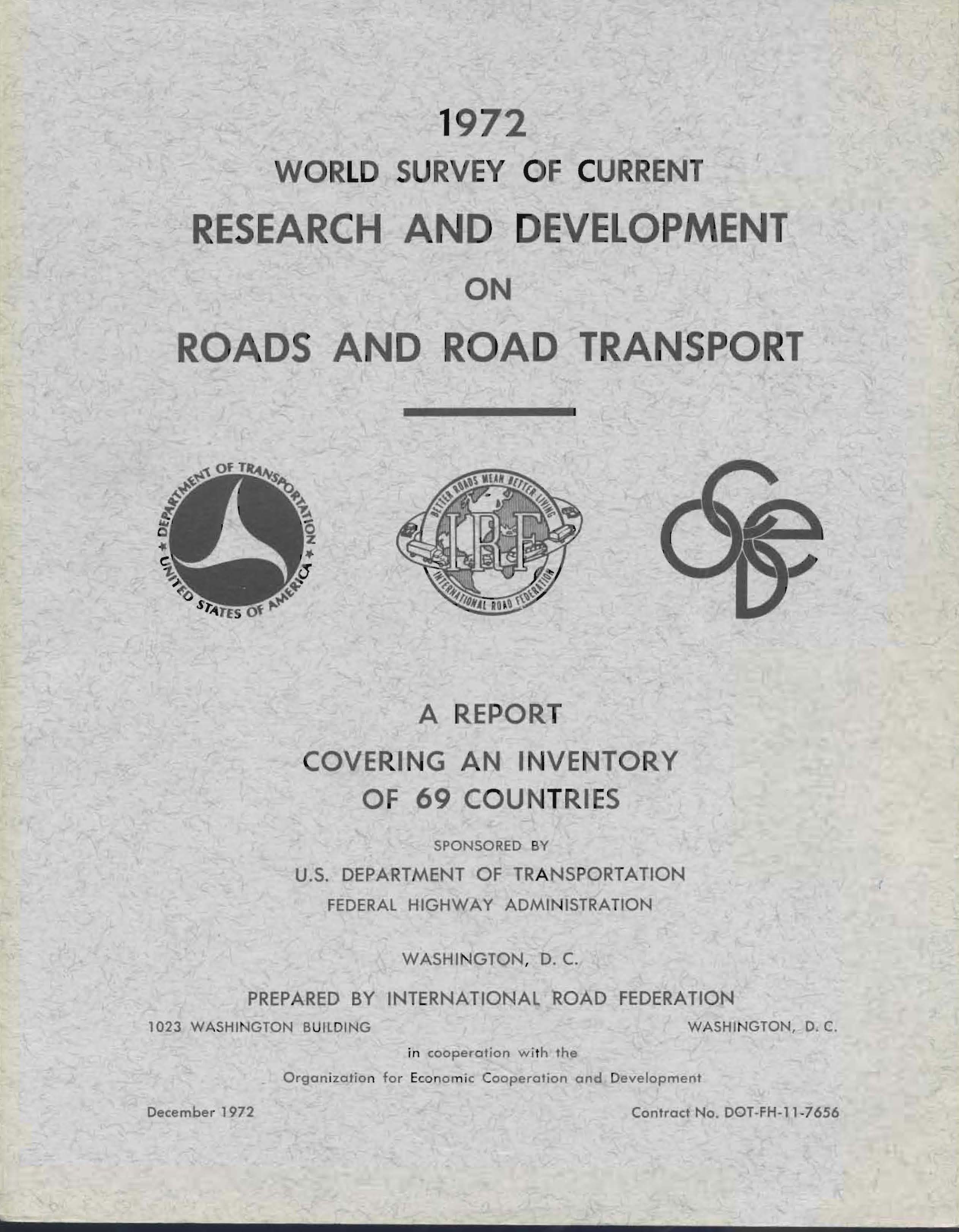 Research and Development on Roads and Road Transport