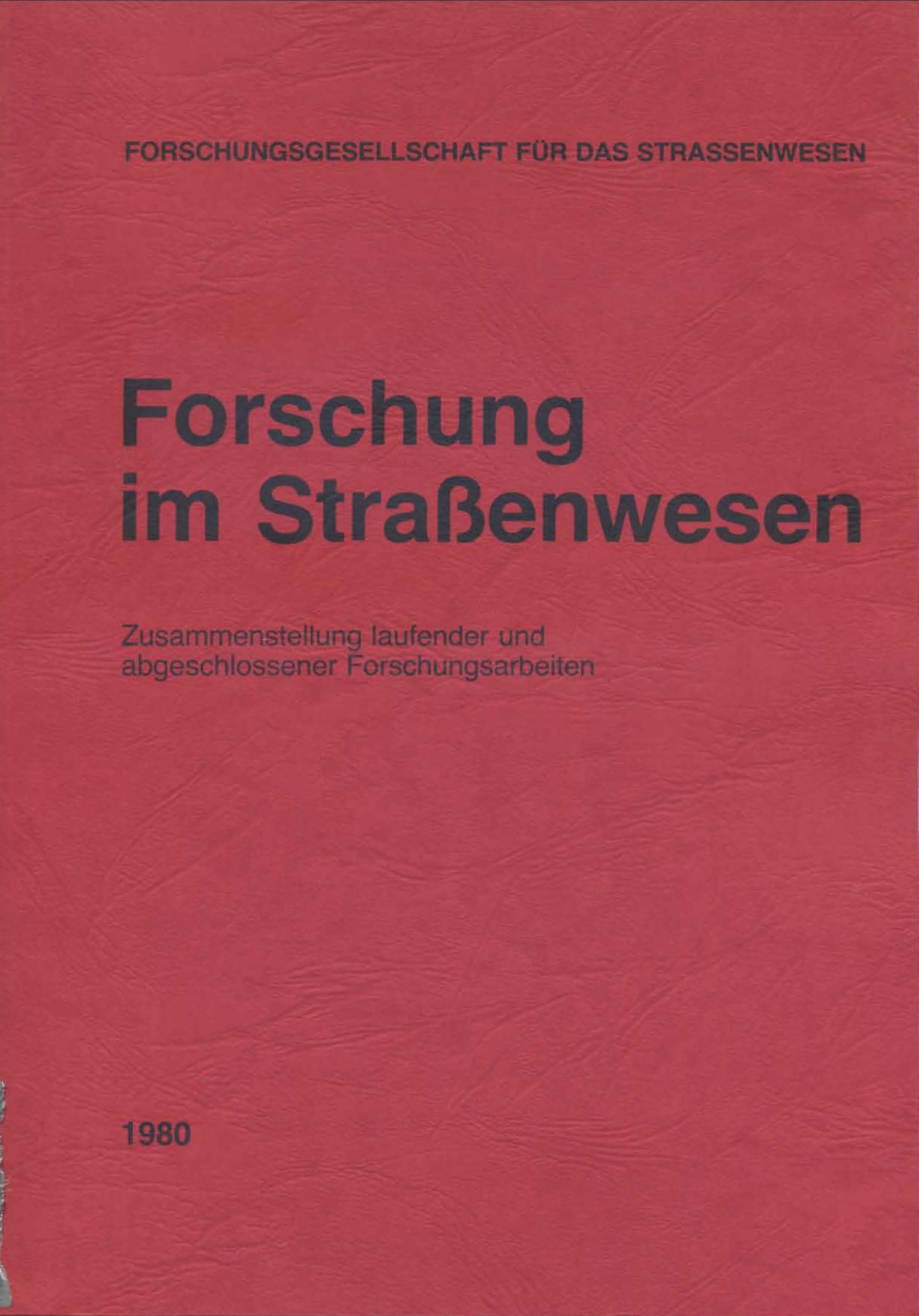 Forschung im Straßenwesen