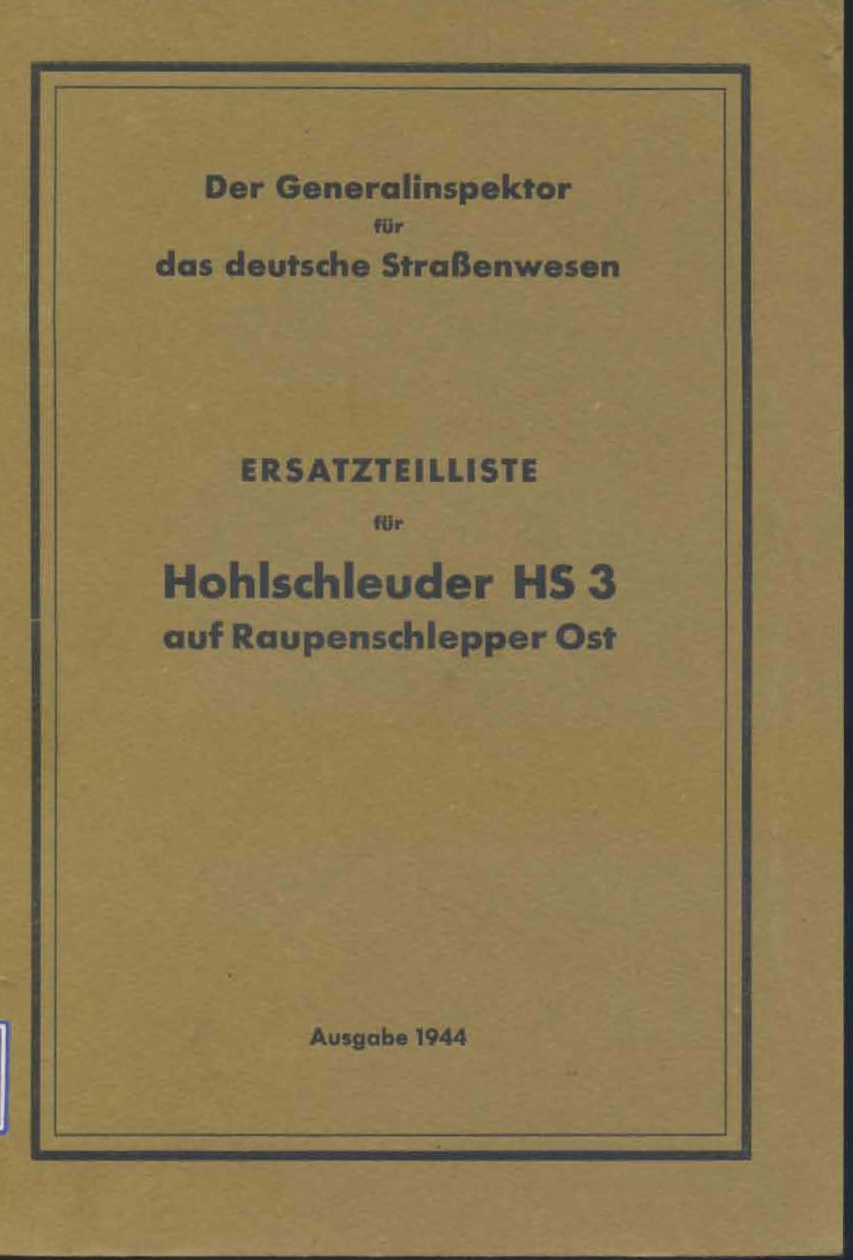 Hohlschleuder HS 3 auf Raupenschlepper