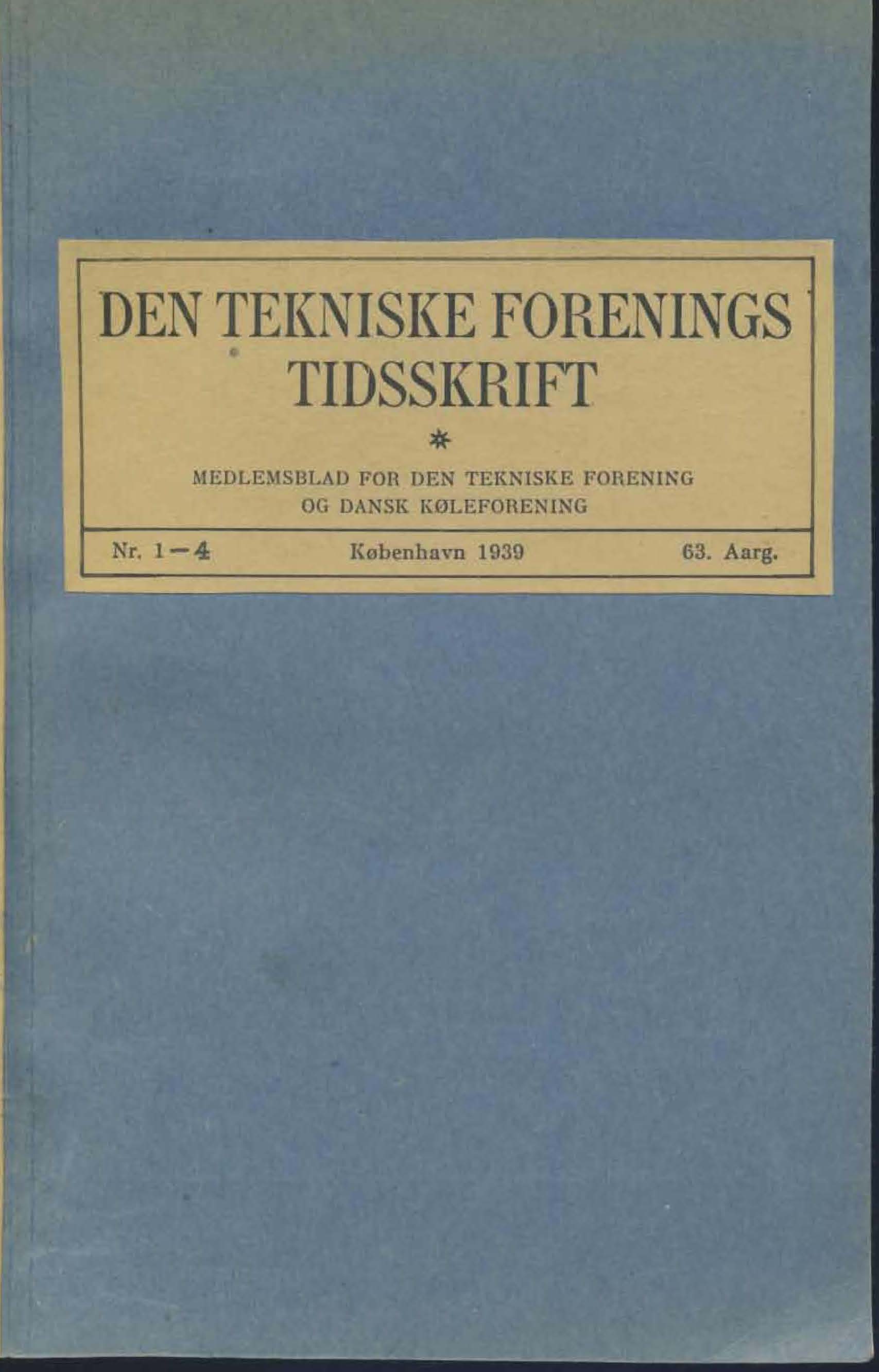 Den Tekniske Forenings Tidsskrift