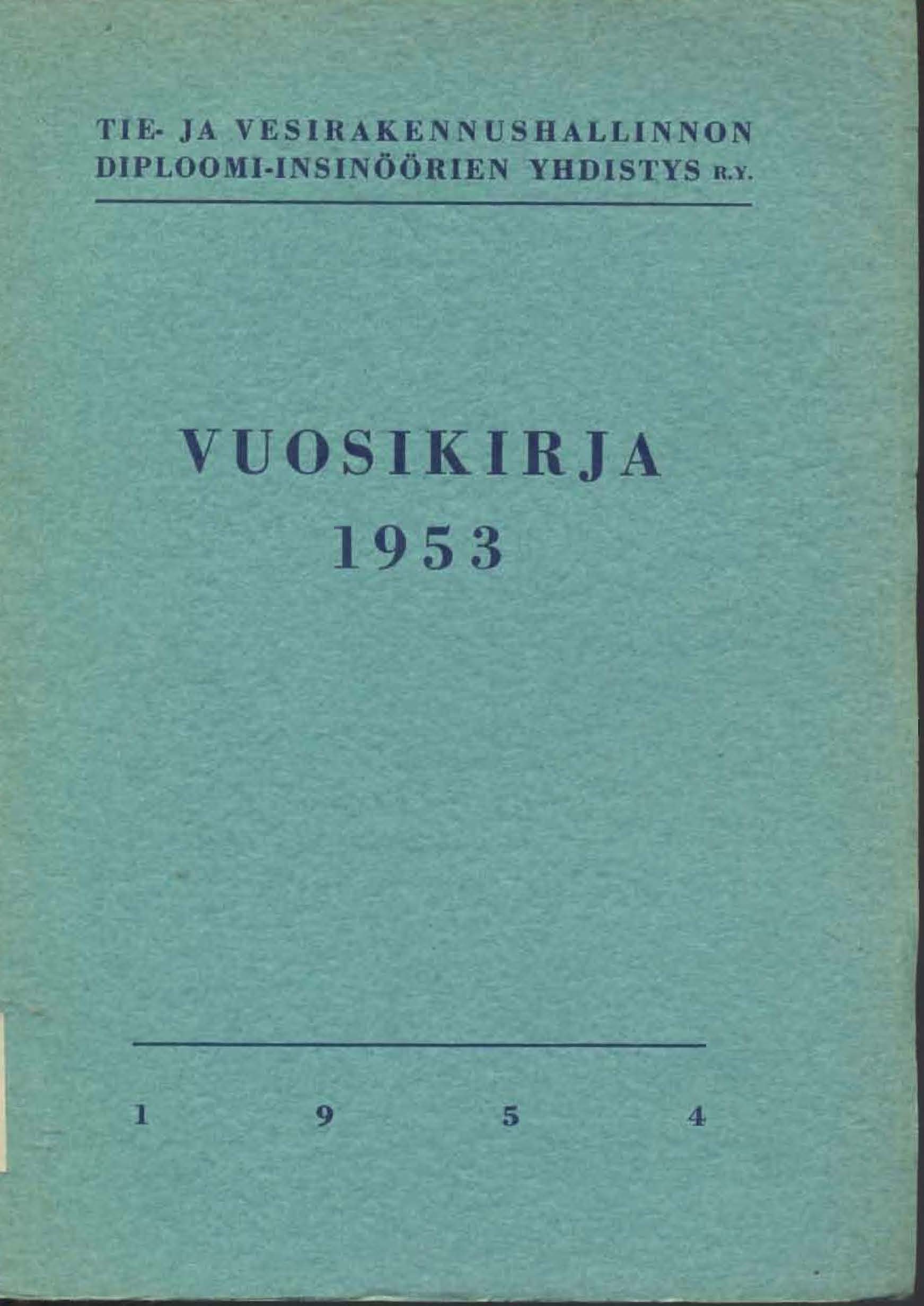 VUOSIKIRJA 1953