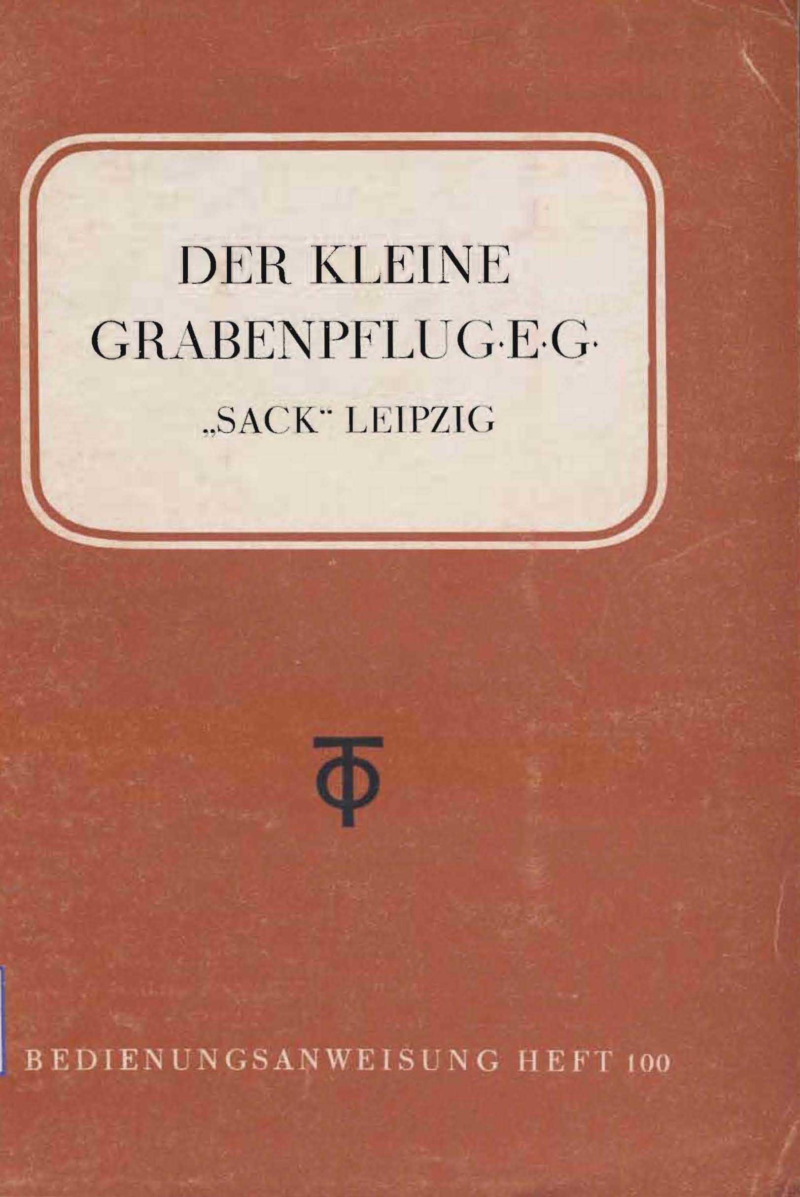 Der kleine Grabenpflug E.G 