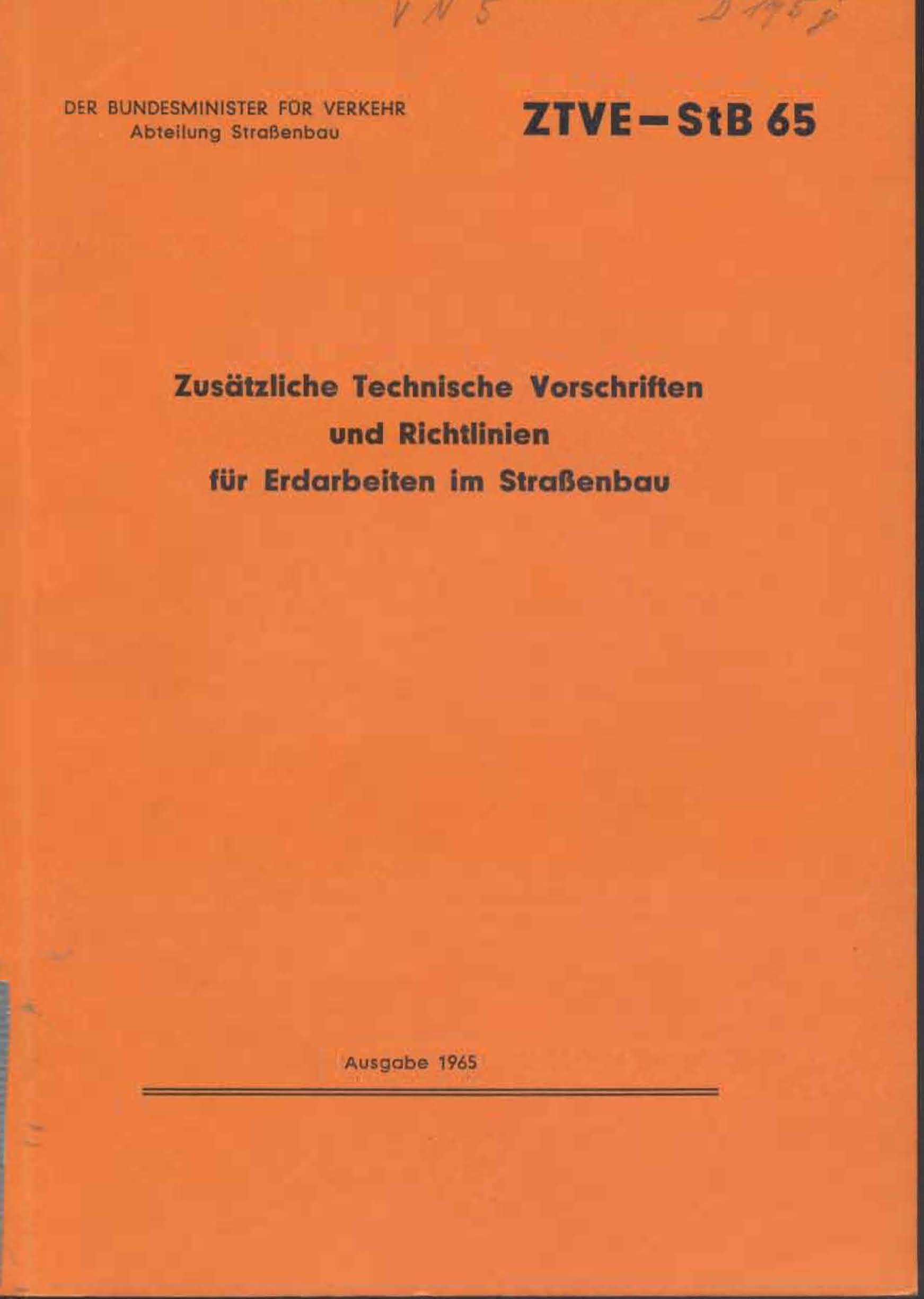 Zusätzliche Technische Vorschriften und Richtlinien für Erdarbeiten im Straßenbau