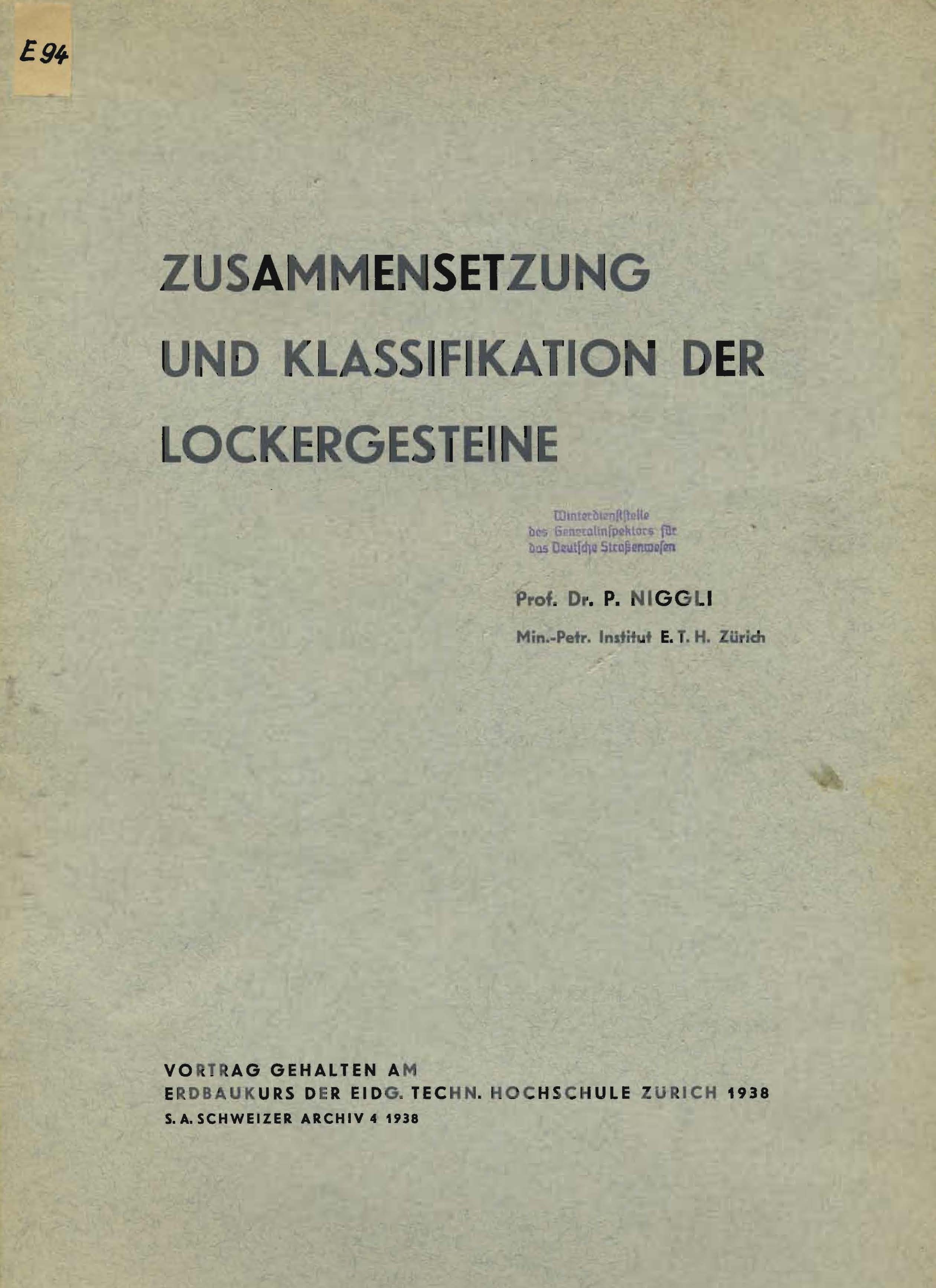 Zusammensetzung und Klassifikation der Lockergesteine