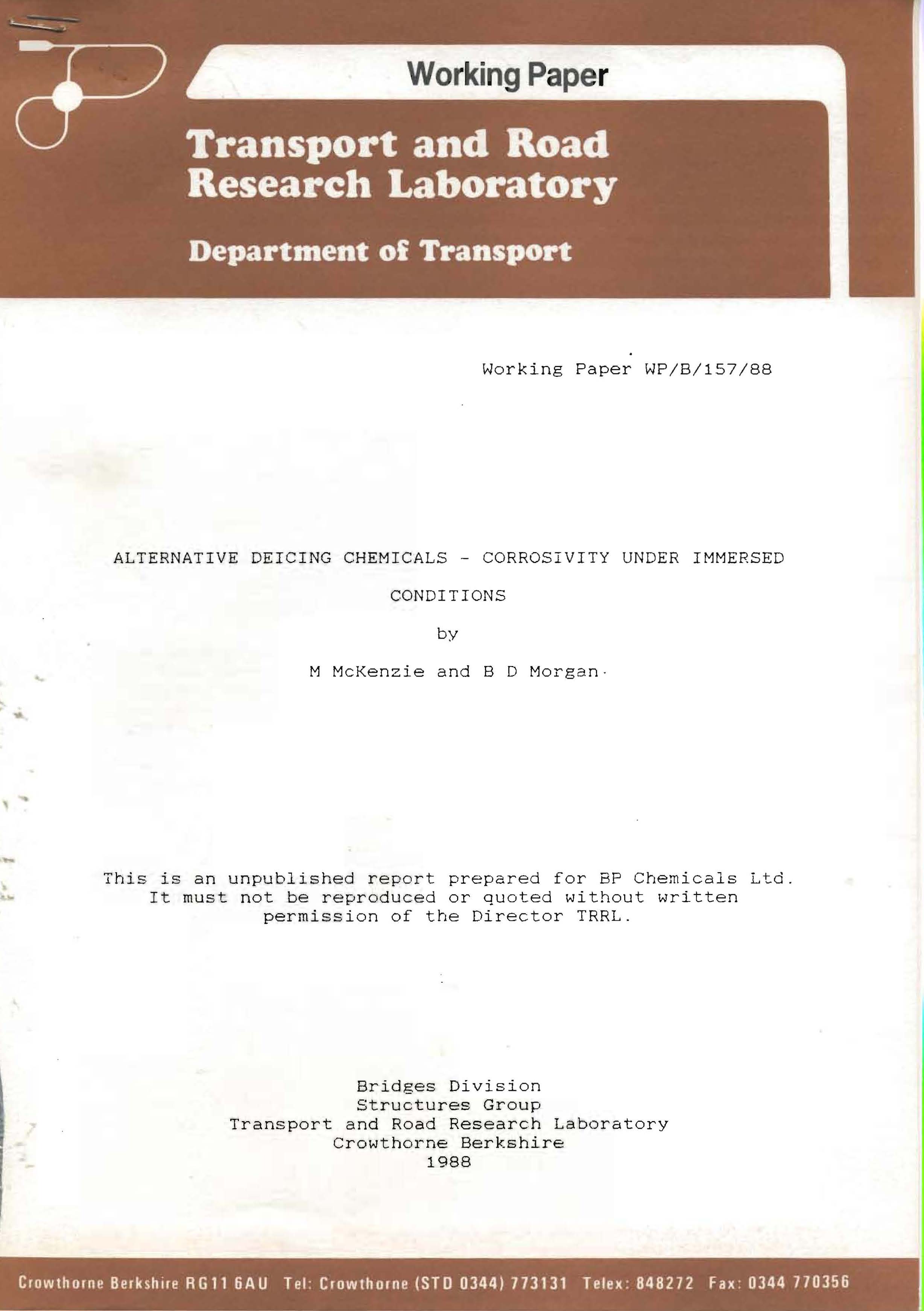 Transport and Road Research Laboratory