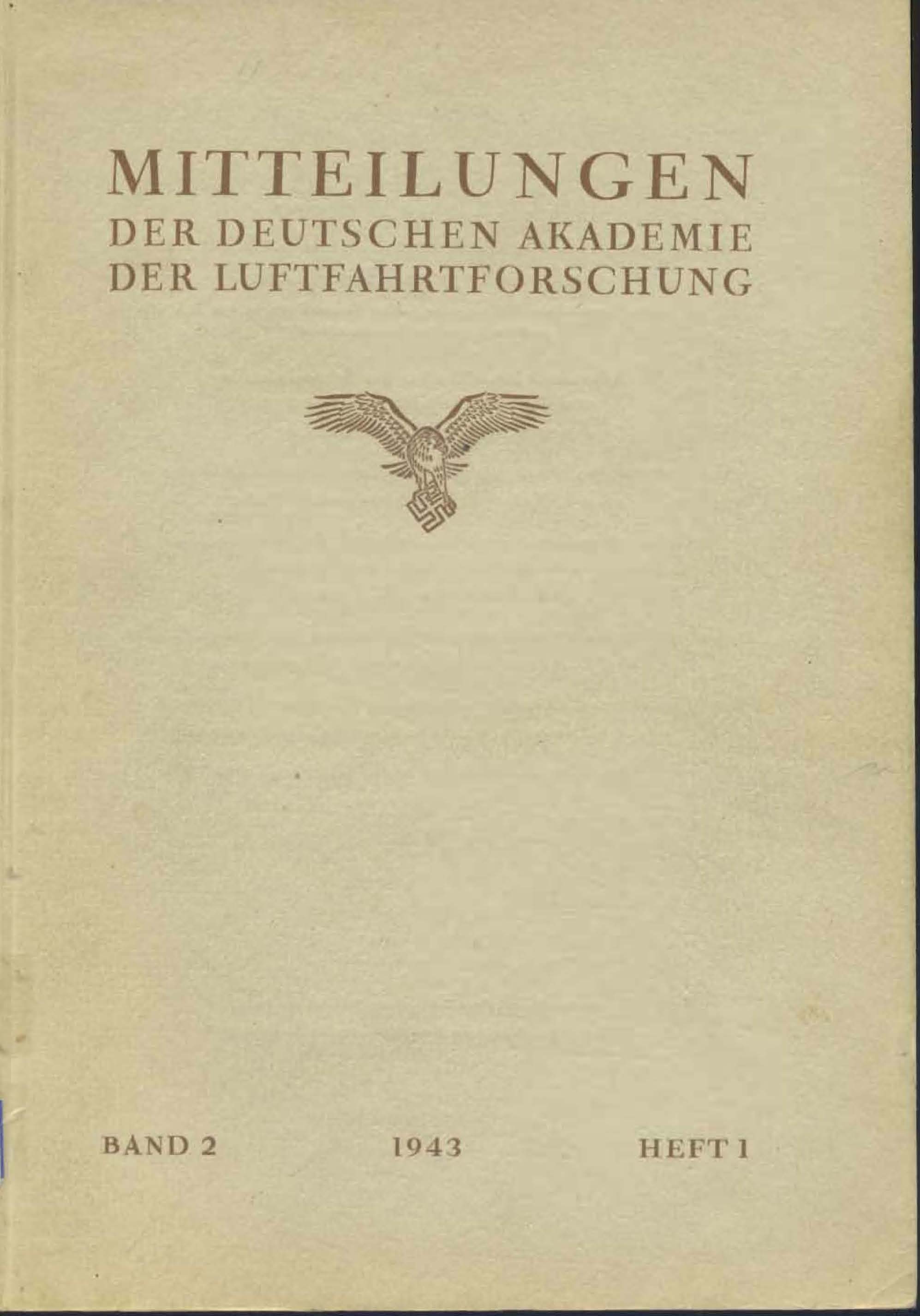 Mitteilungen der deutschen Akademie der Luftfahrtforschung