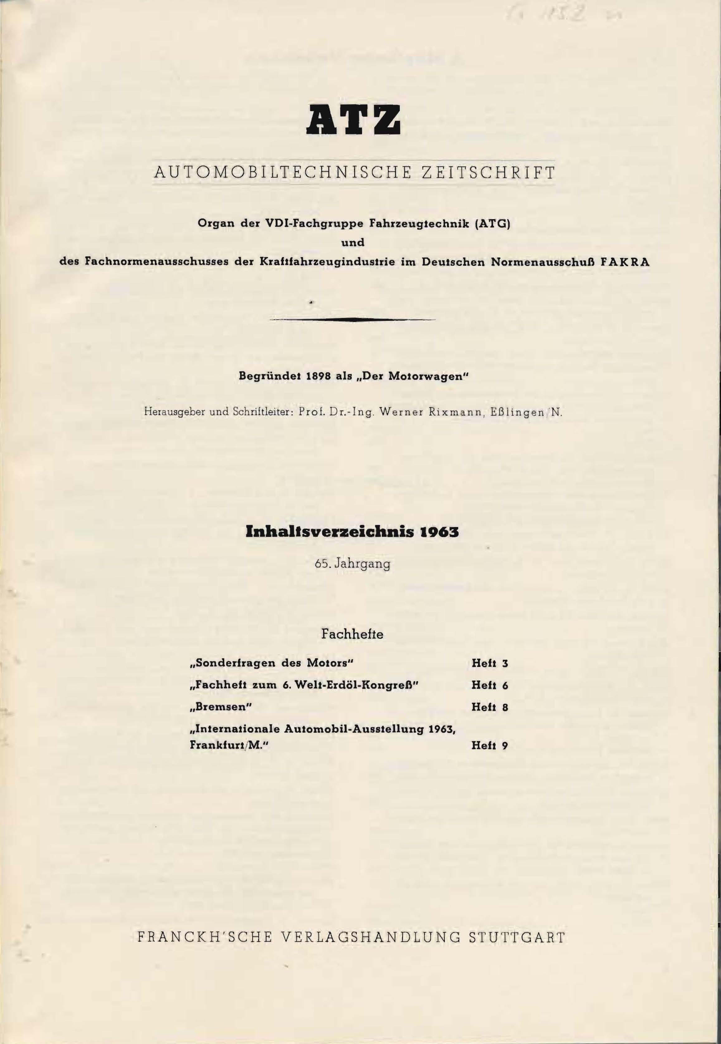 ATZ Automobiltechnische Zeitschrift