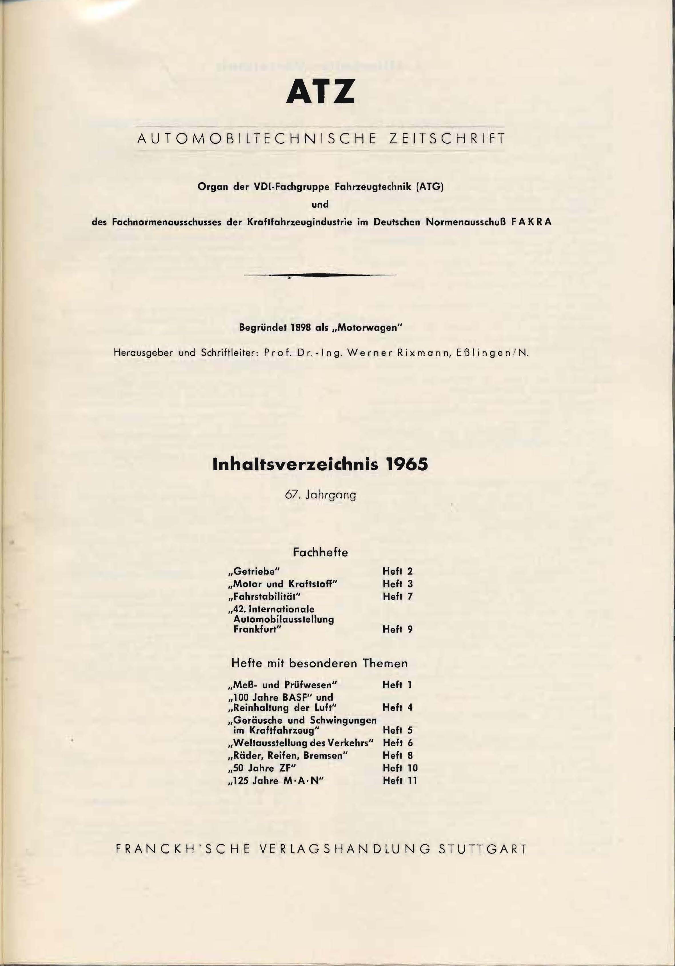 ATZ Automobiltechnische Zeitschrift