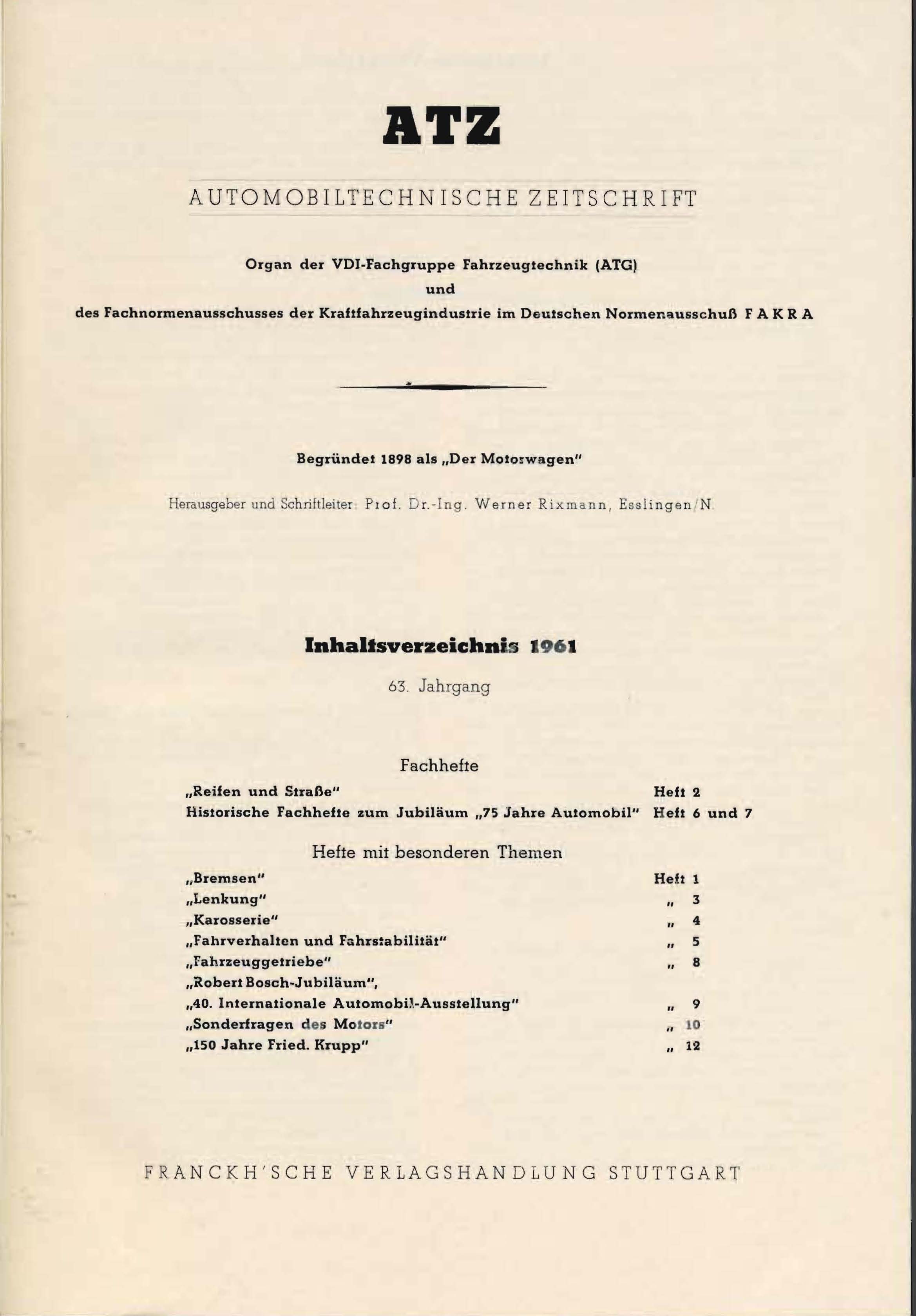 ATZ Automobiltechnische Zeitschrift