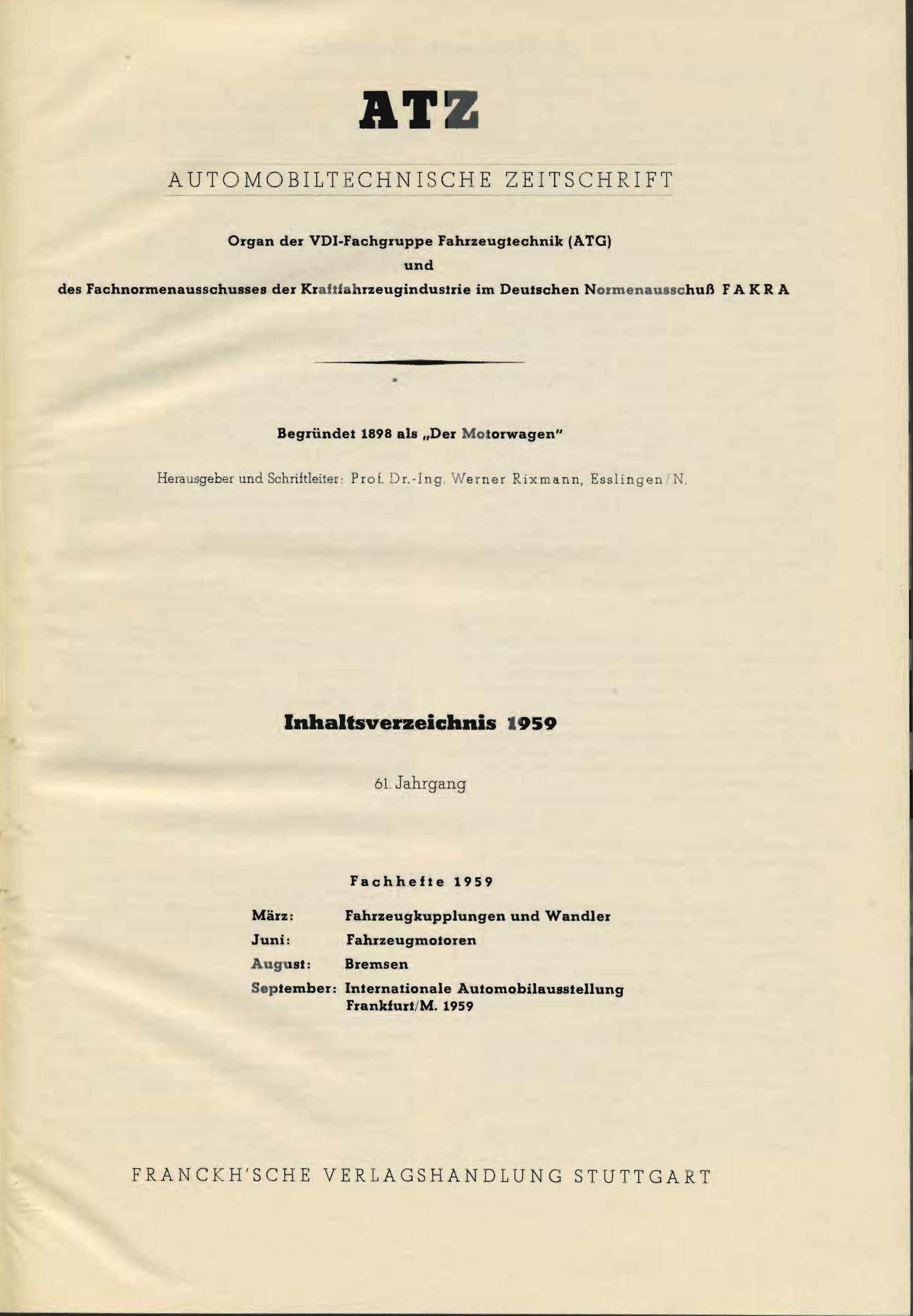 ATZ Automobiltechnische Zeitschrift