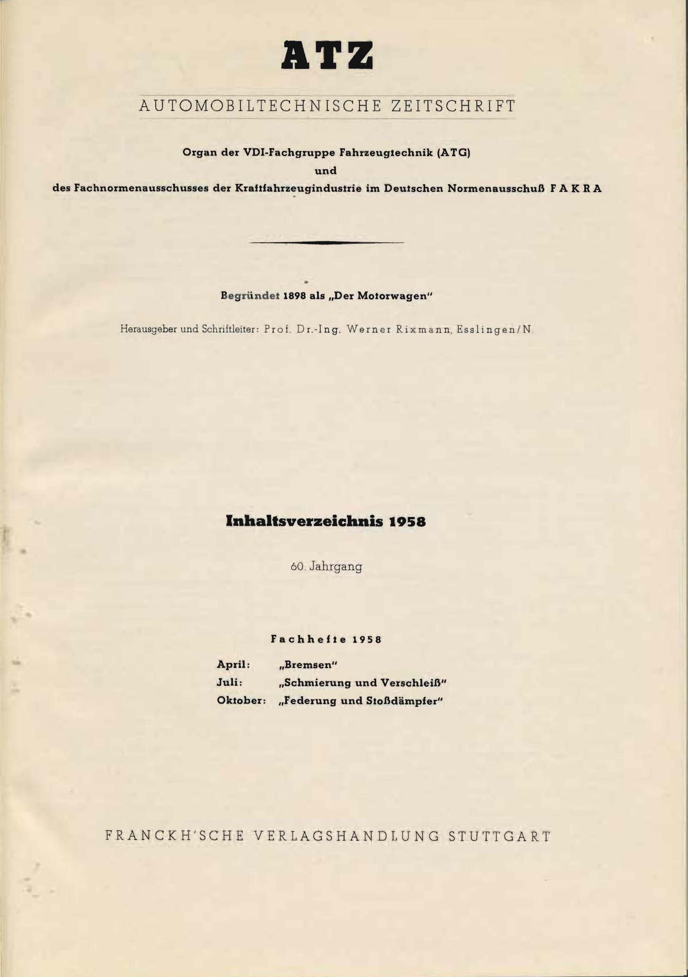 ATZ Automobiltechnische Zeitschrift