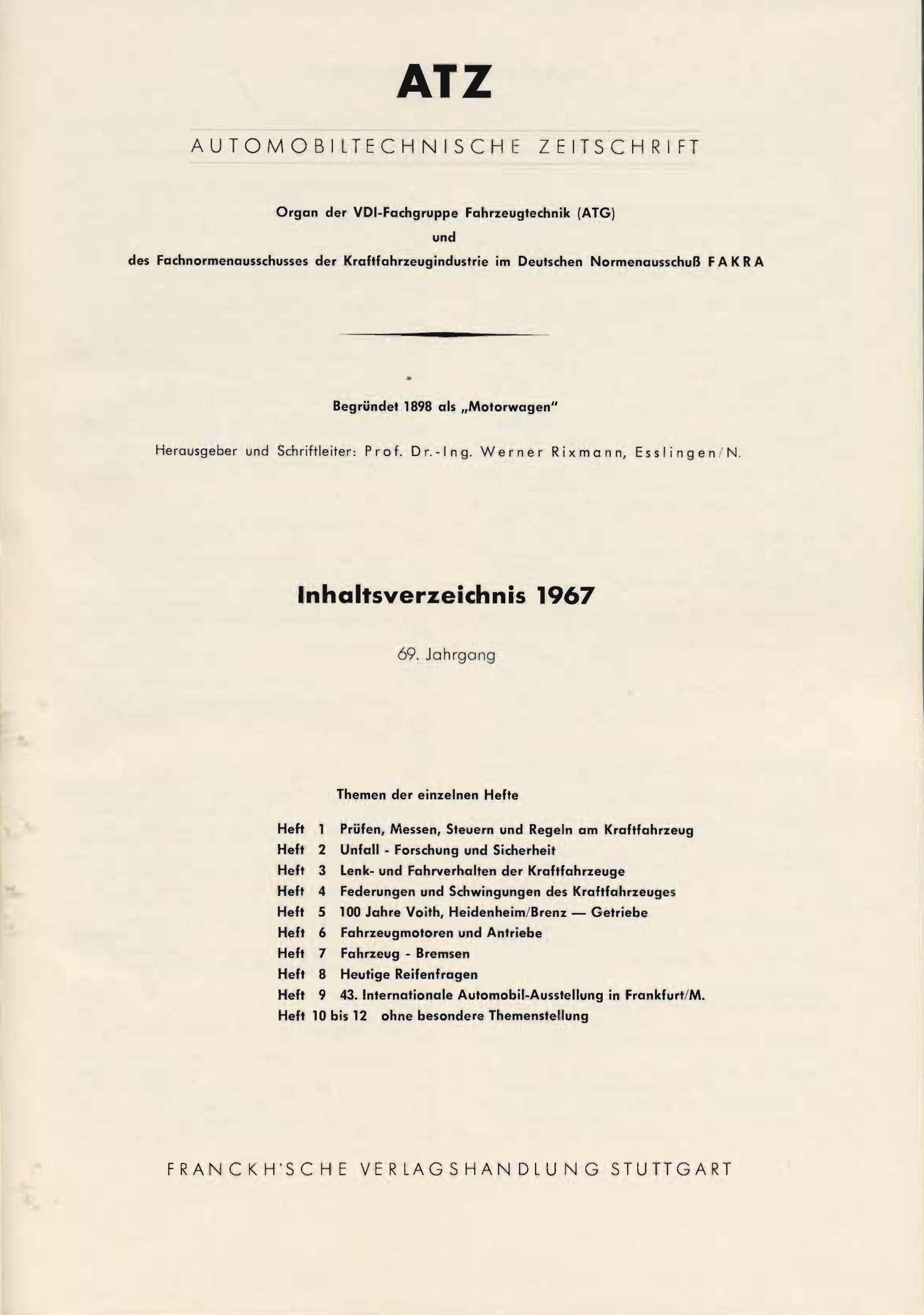 ATZ Automobiltechnische Zeitschrift