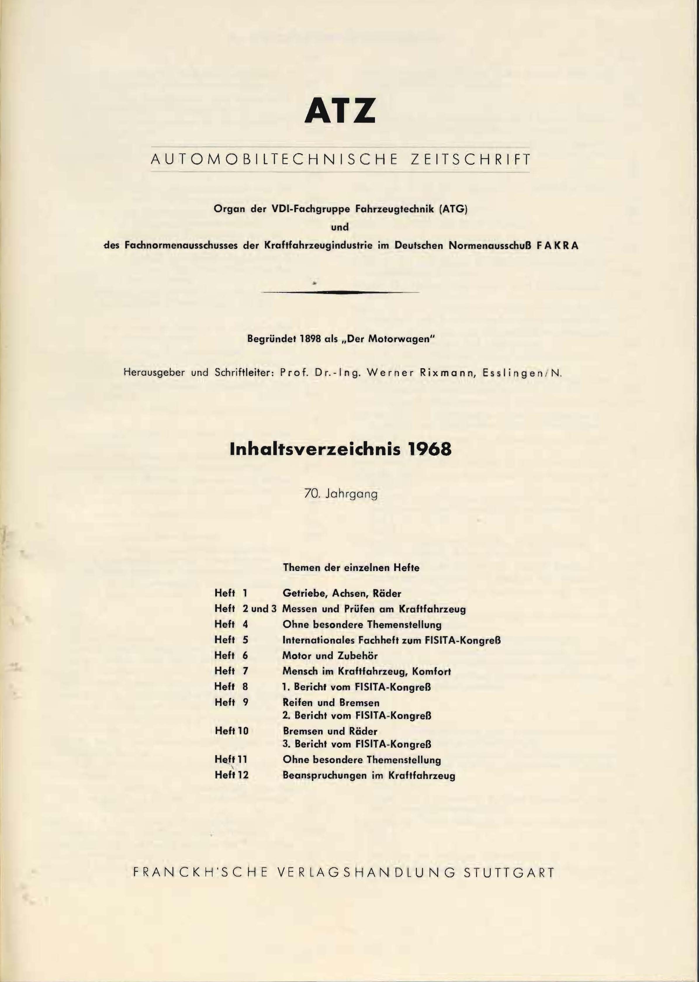 ATZ Automobiltechnische Zeitschrift