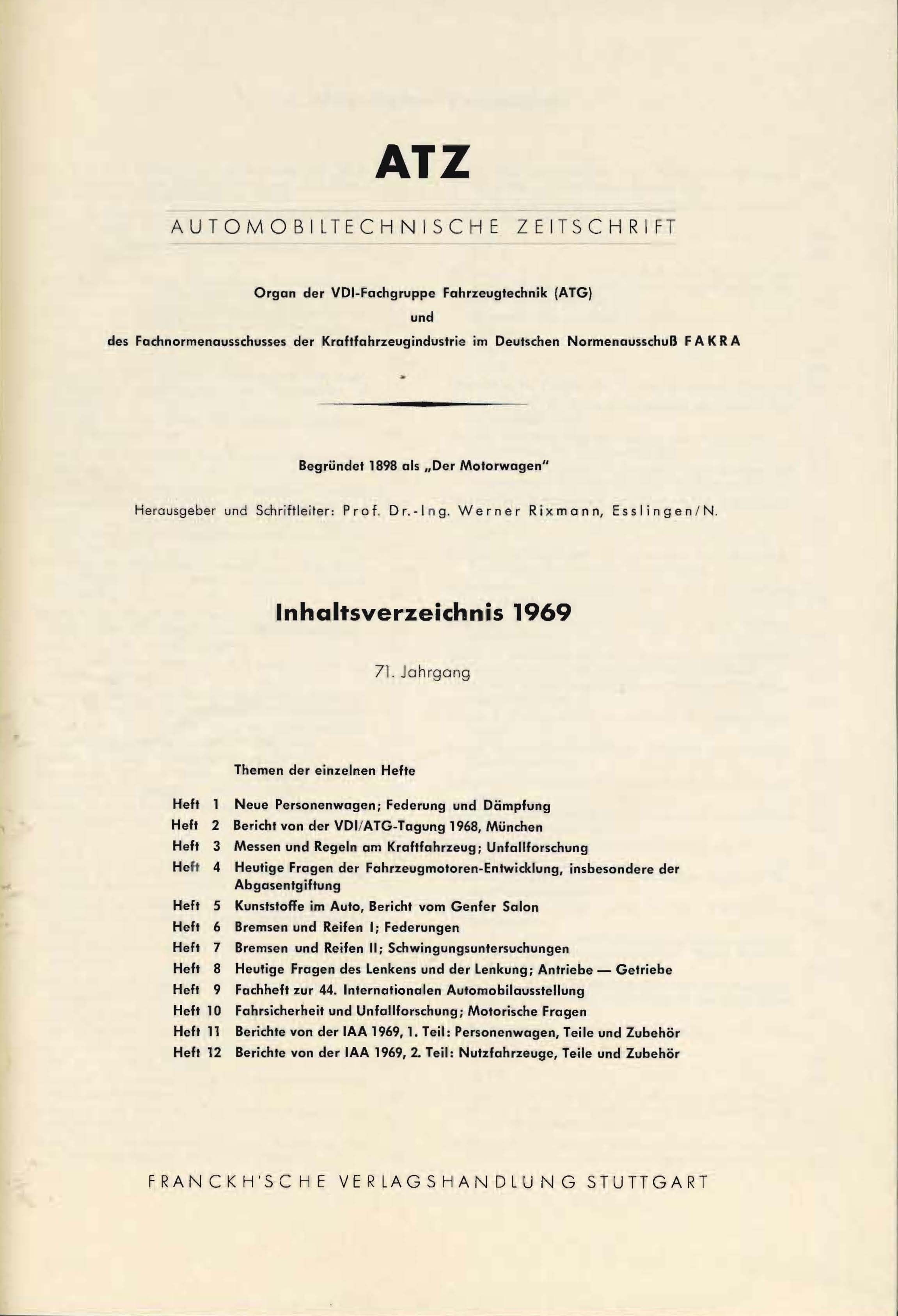 ATZ Automobiltechnische Zeitschrift