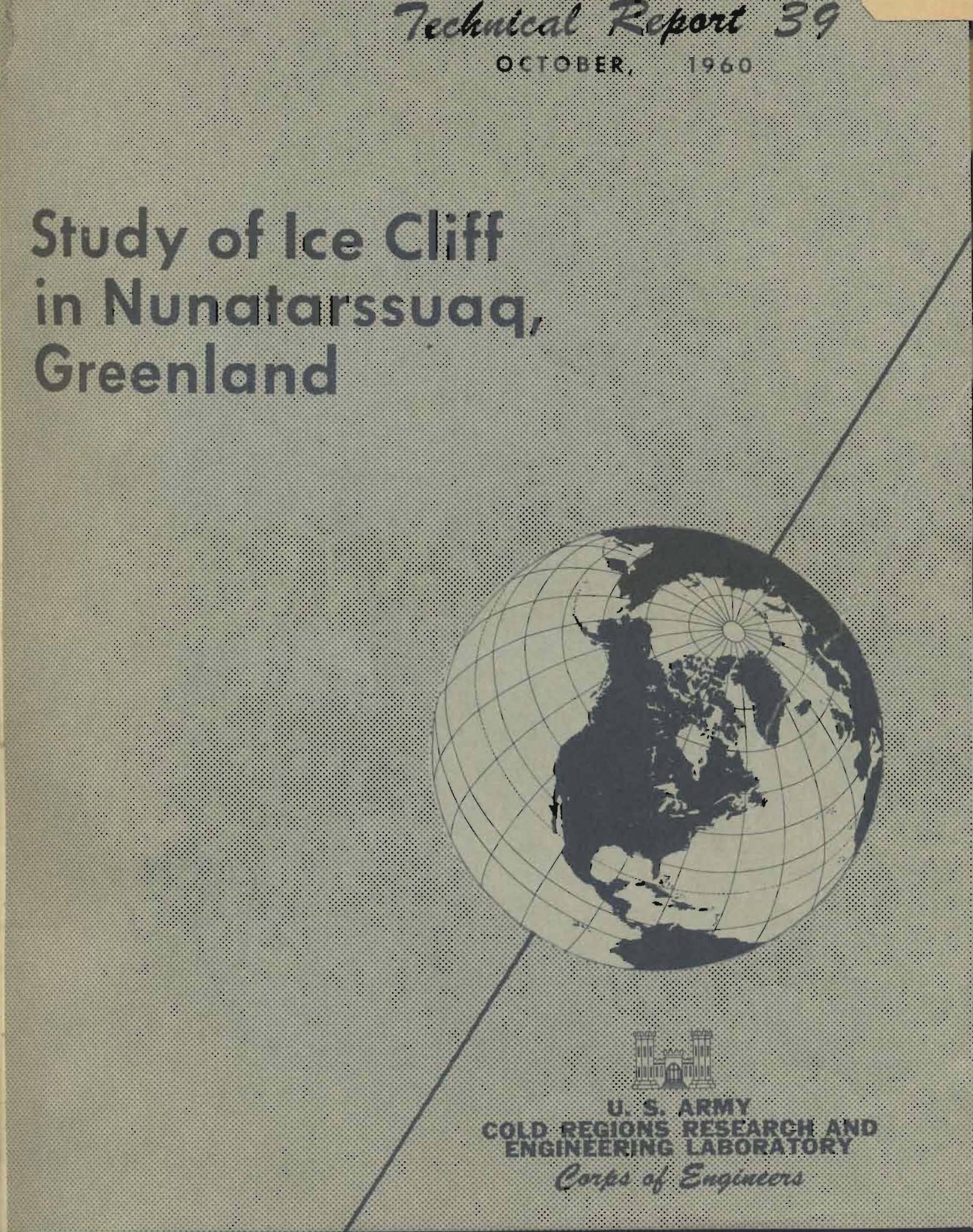 Studyof Ice Cliff in Nunatarssuaq,Greenland