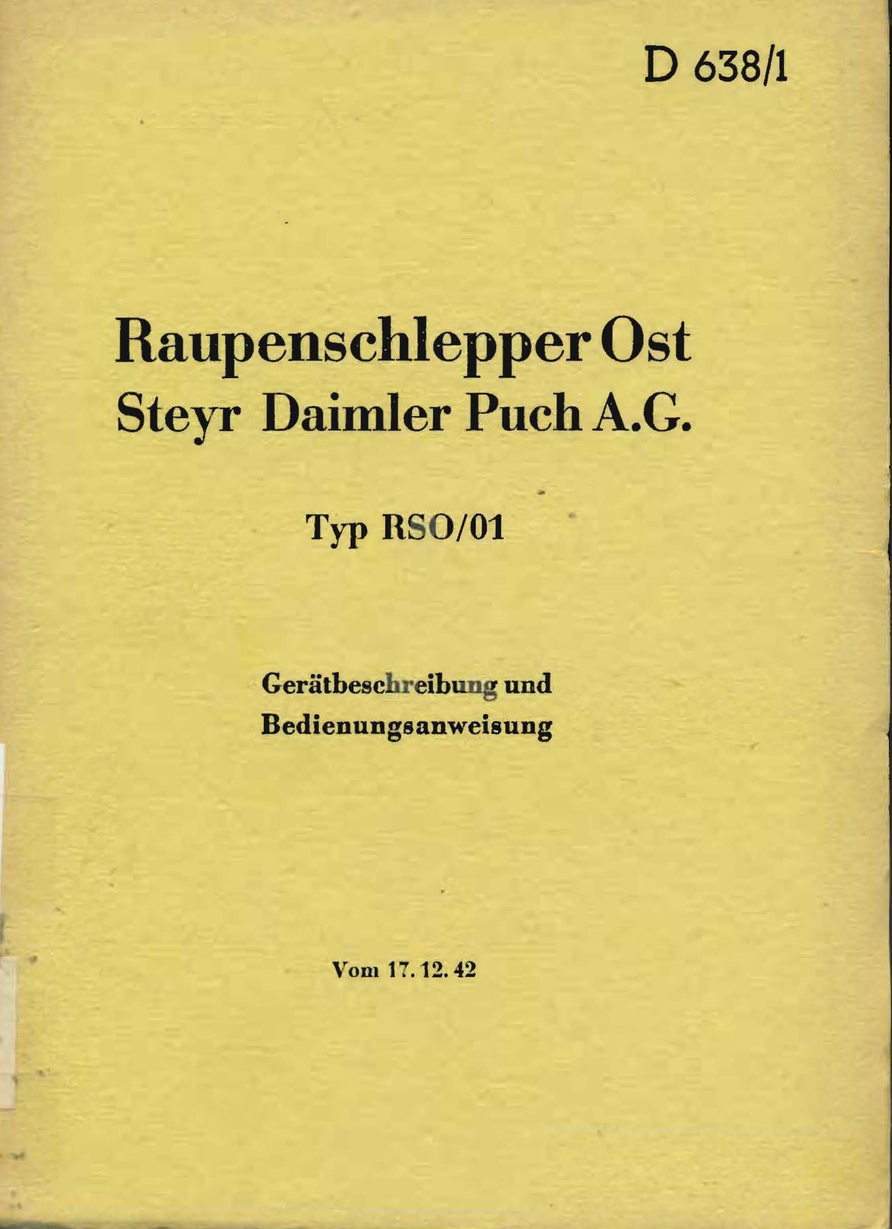 Raupenschlepper Ost Typ RSO/01