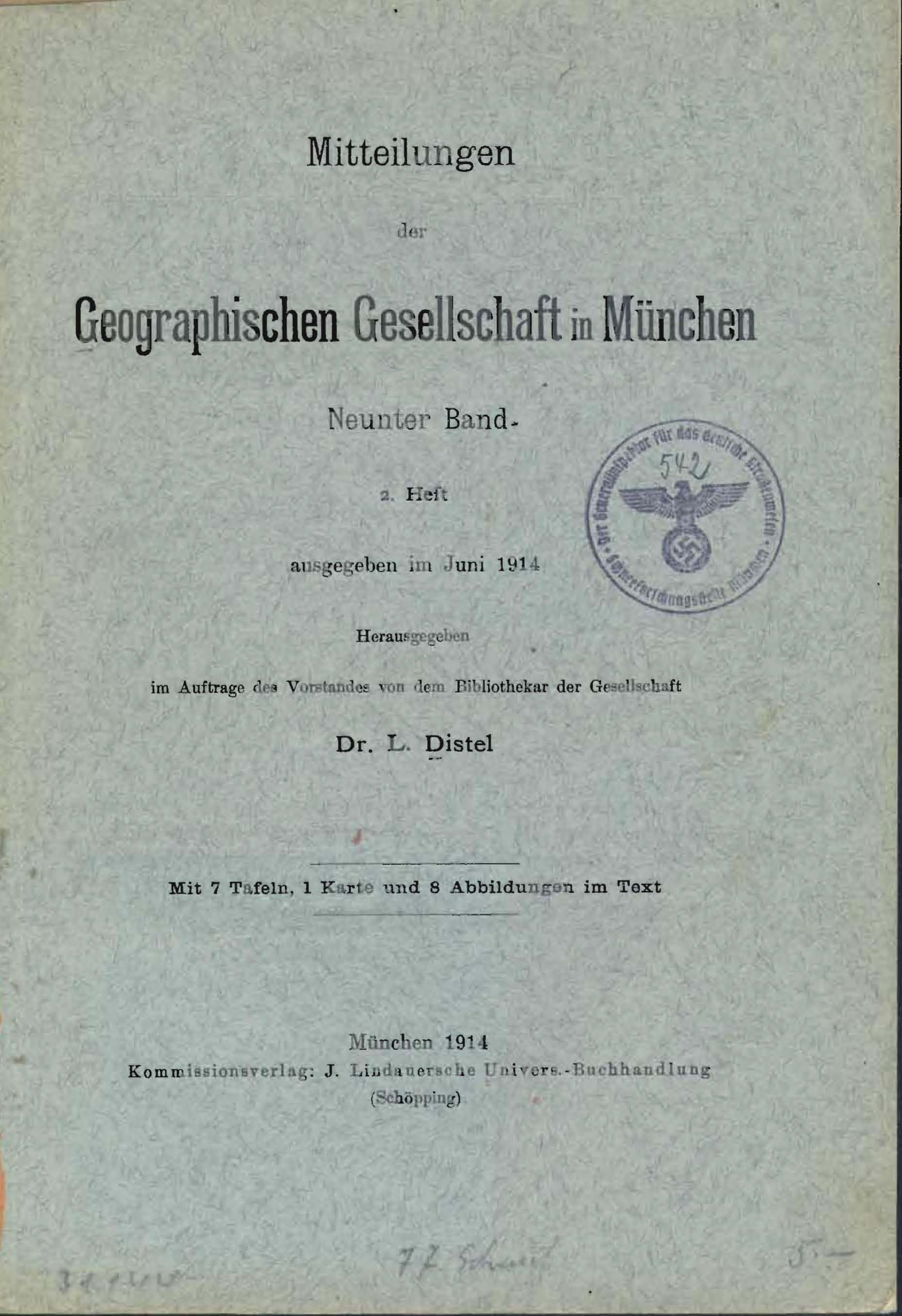 Mitteilungen der Geographischen Gesellschaft in München