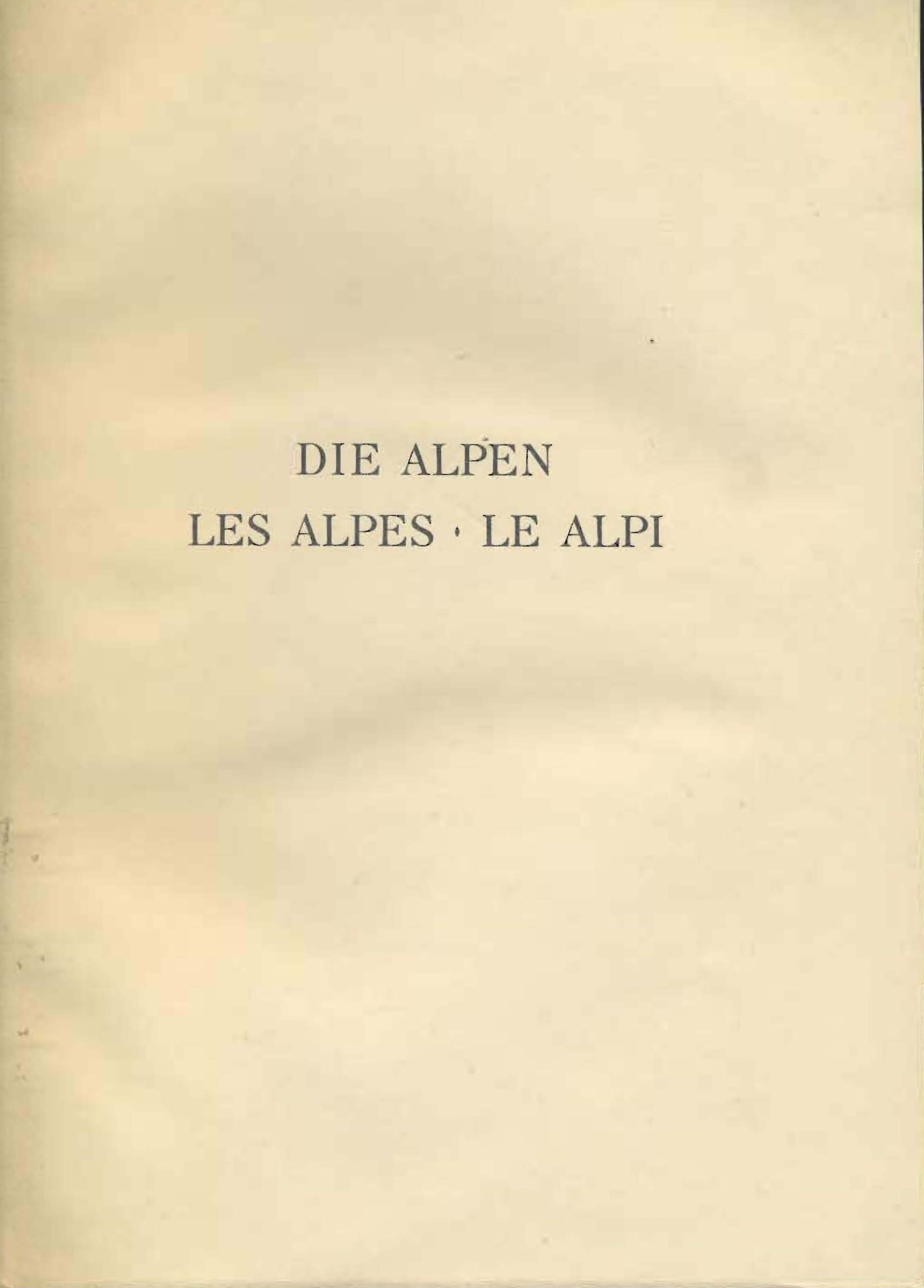 Die Alpen Les Alpes Le Alpi