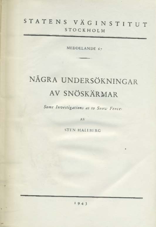 Nagra Undersökningar AV Snöskärmar