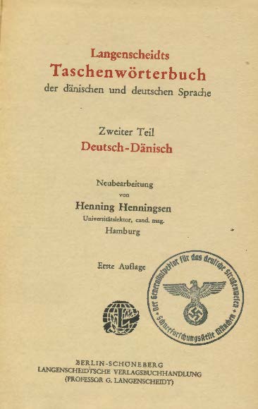 Langenscheidts Taschenwörterbuch der dänischen und deutschen Sprache