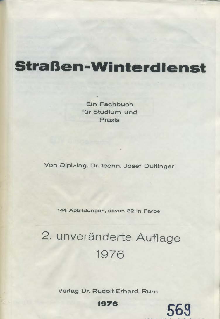 Straßen - Winterdienst